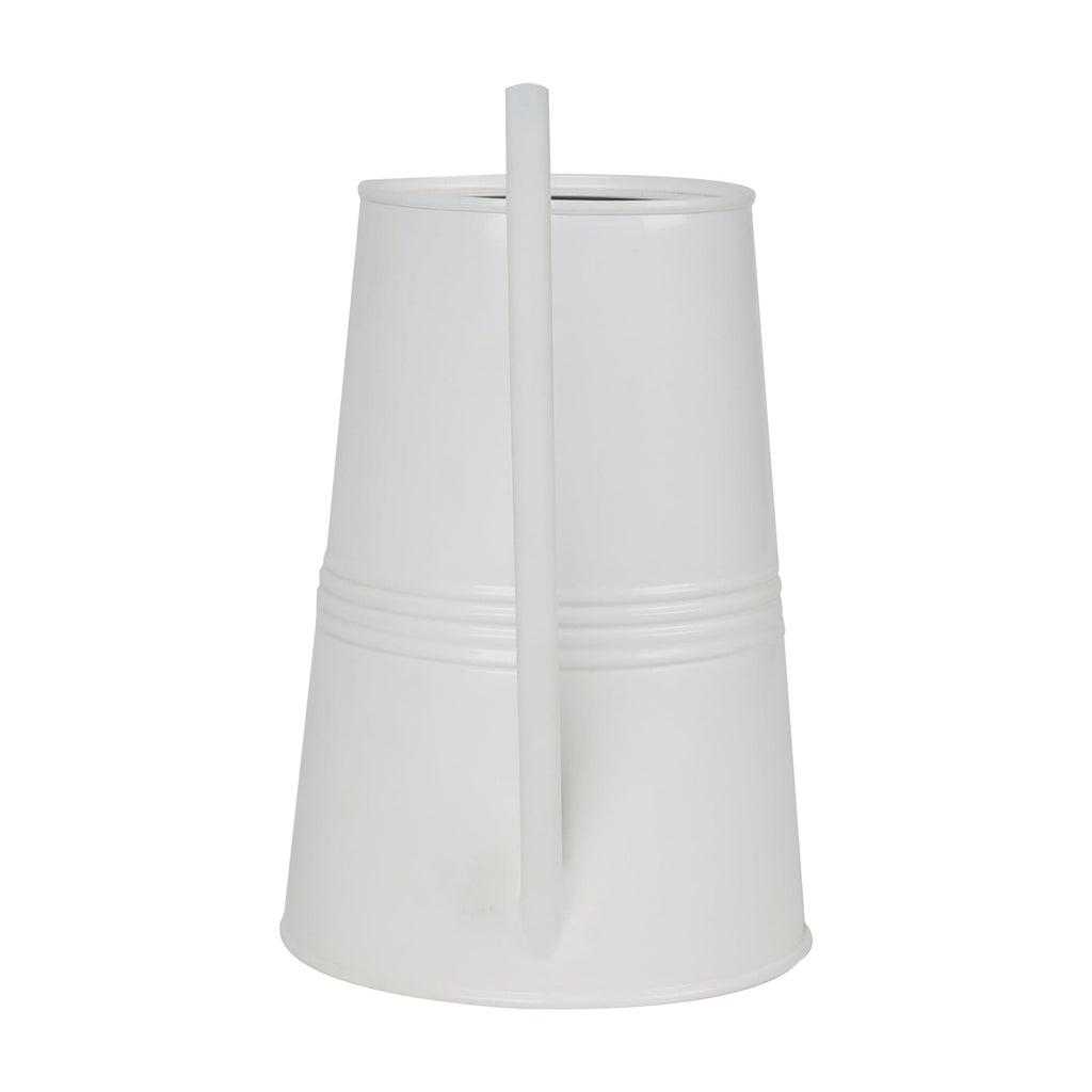 1-Gallon Metal Watering Can, White - Image 3