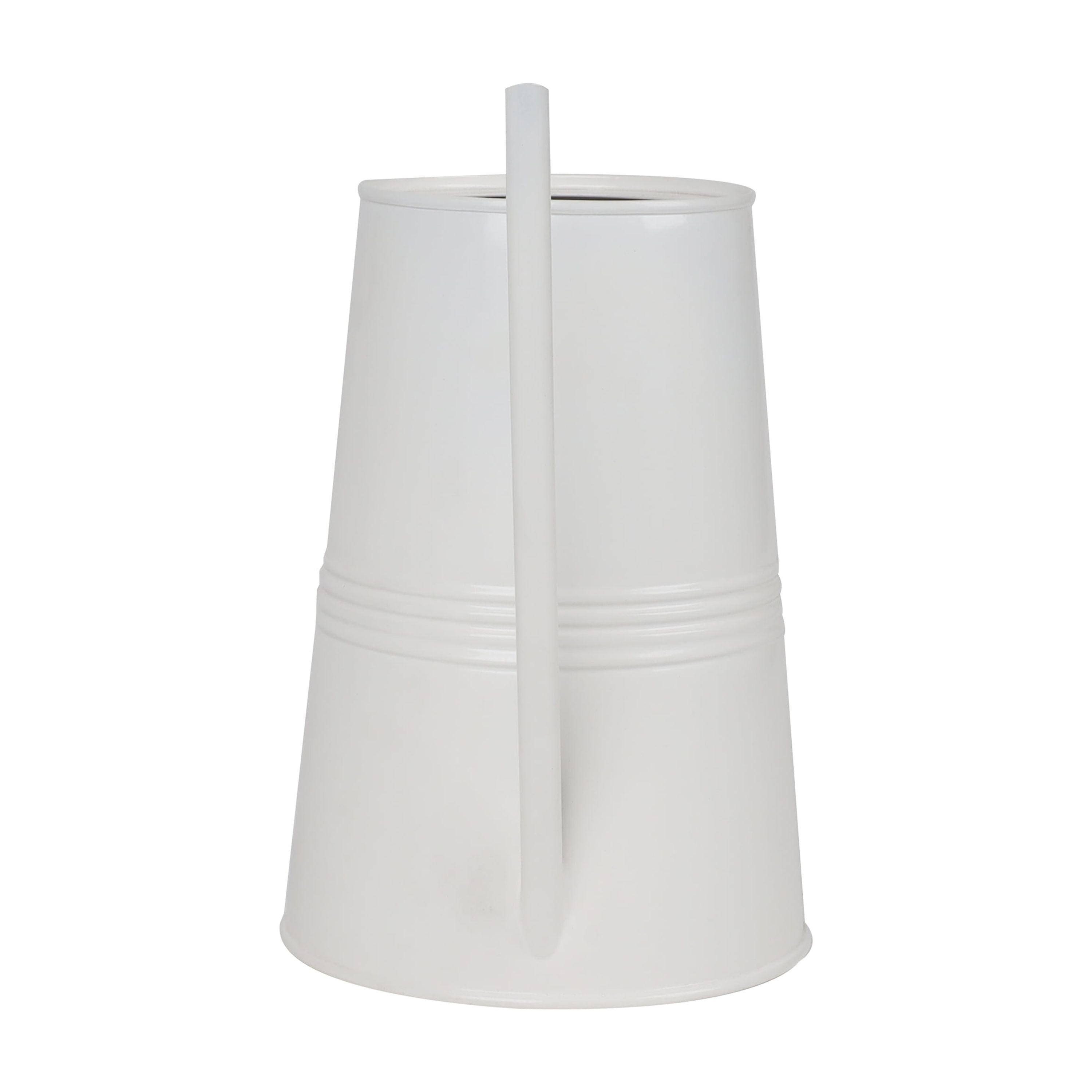 1-Gallon Metal Watering Can, White - Image 3