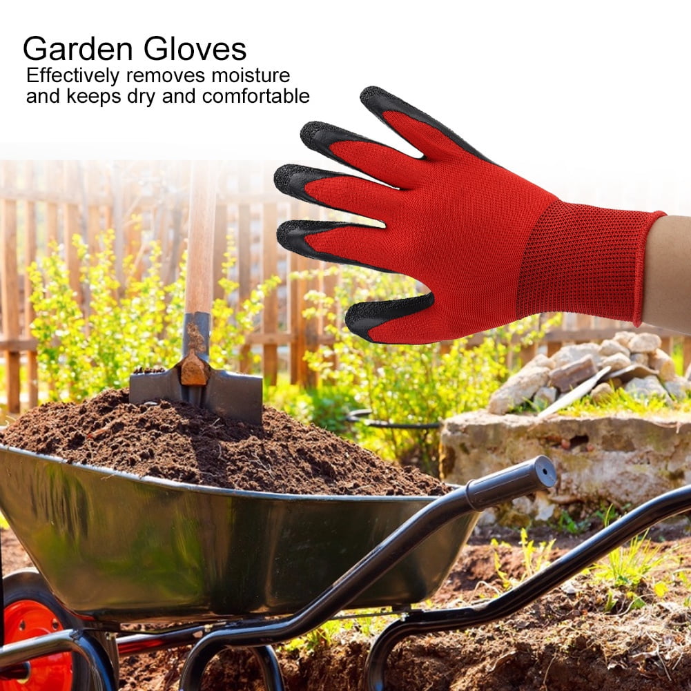 5 Garden Gloves Gardening Work Construction Non-Slip Breathable Gloves - Image 6