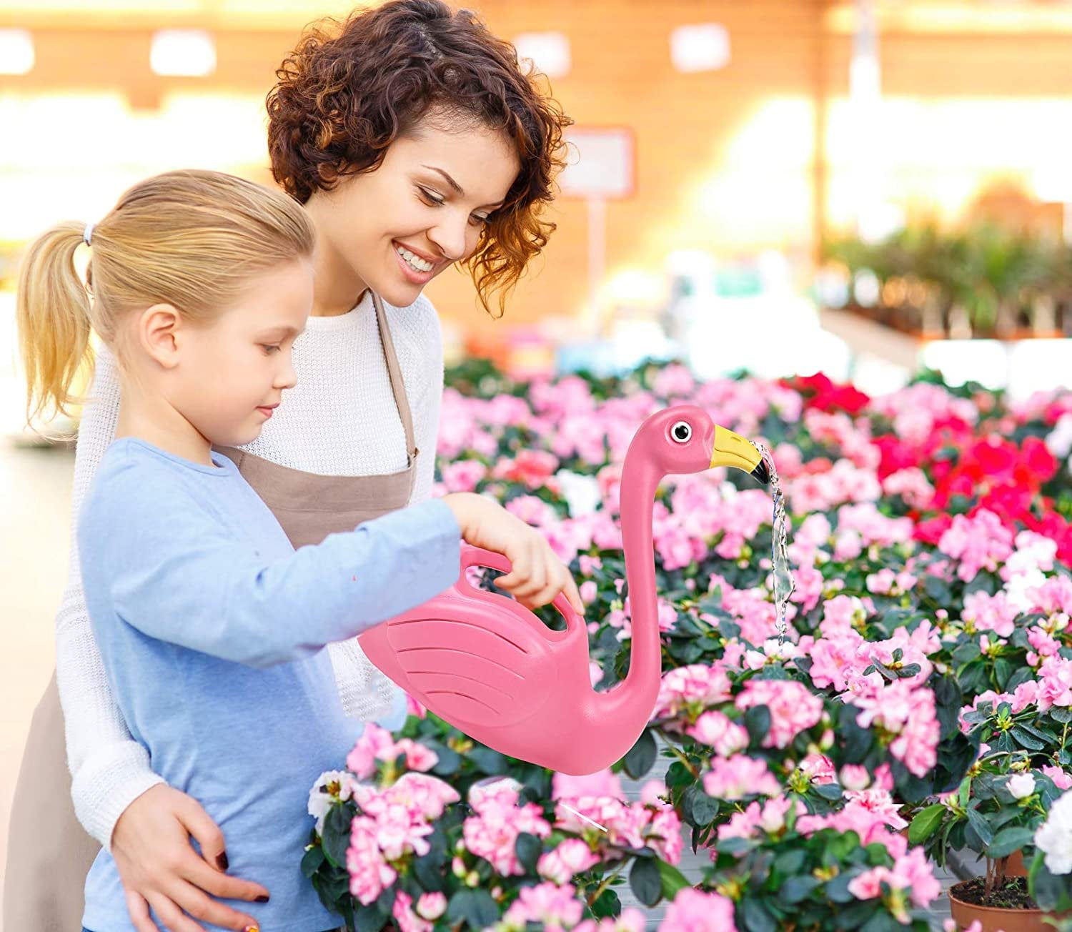 Plant Watering Can Indoor Outdoor Pink Flamingo 0.4 Gallons - Image 5
