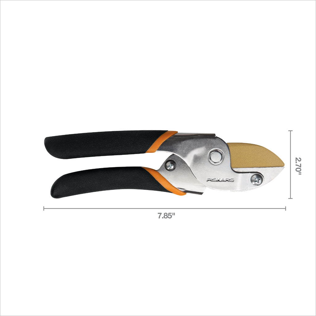 8" Titanium Anvil Pruner, Black and Orange - Image 4