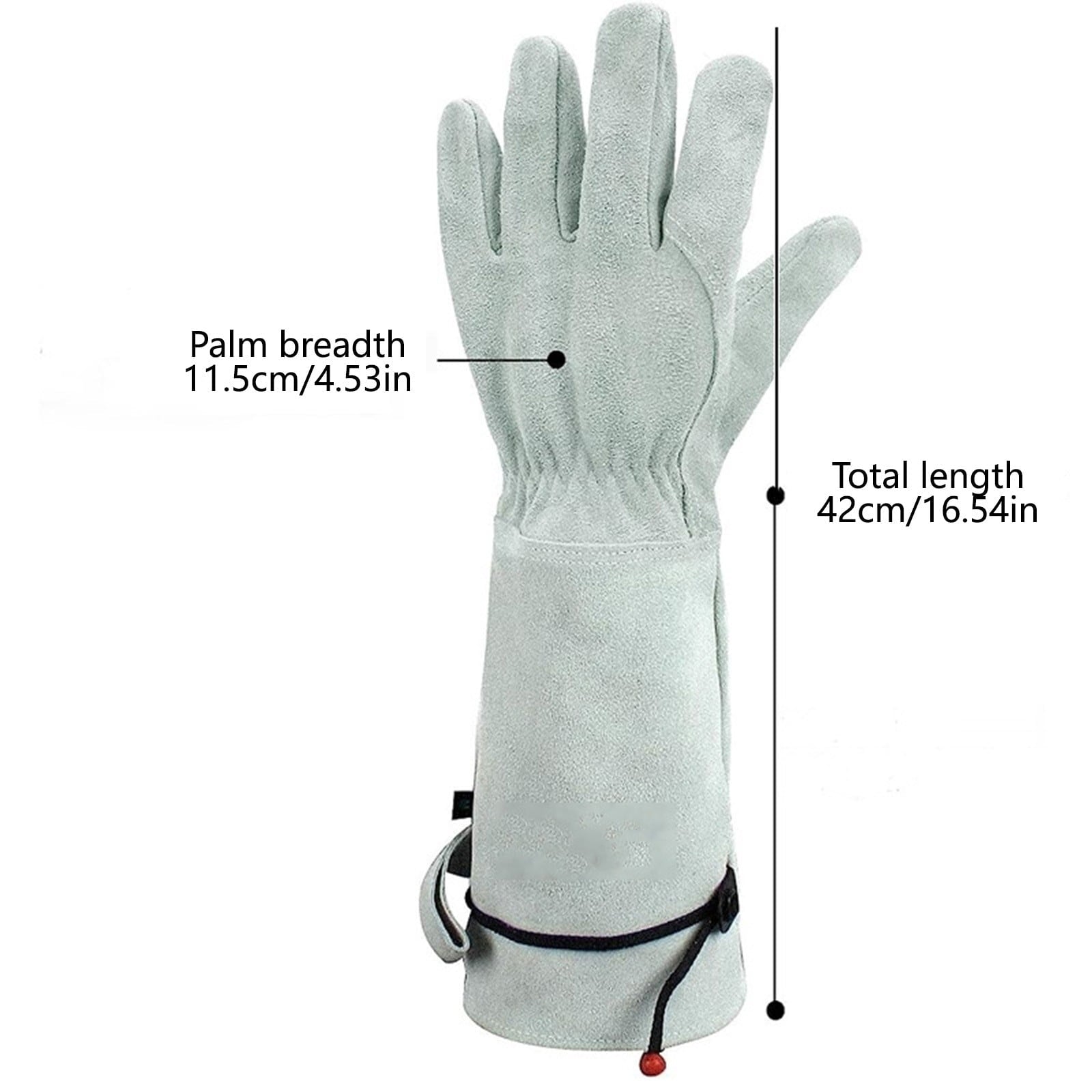 for Women & Men – Heavy Duty Cowhide Leather Garden Work with Sleeves, Adjustable Cuff & Thornproof Protection - Image 3