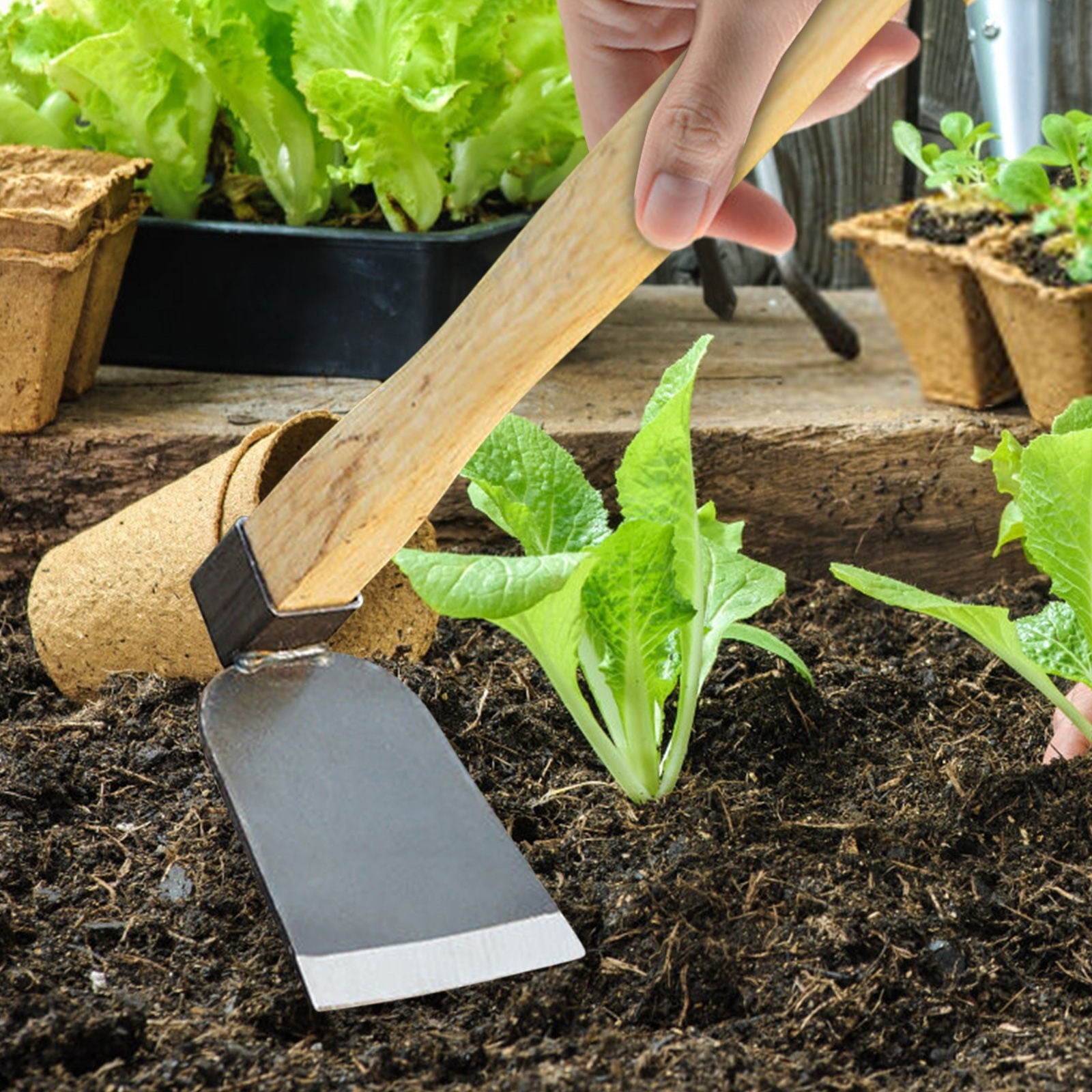 Garden Tiller Trowel Household Gardening Weeding Agricultural Tools Weeding Digging Planting Vegetables Small Hoes Go... - Image 6