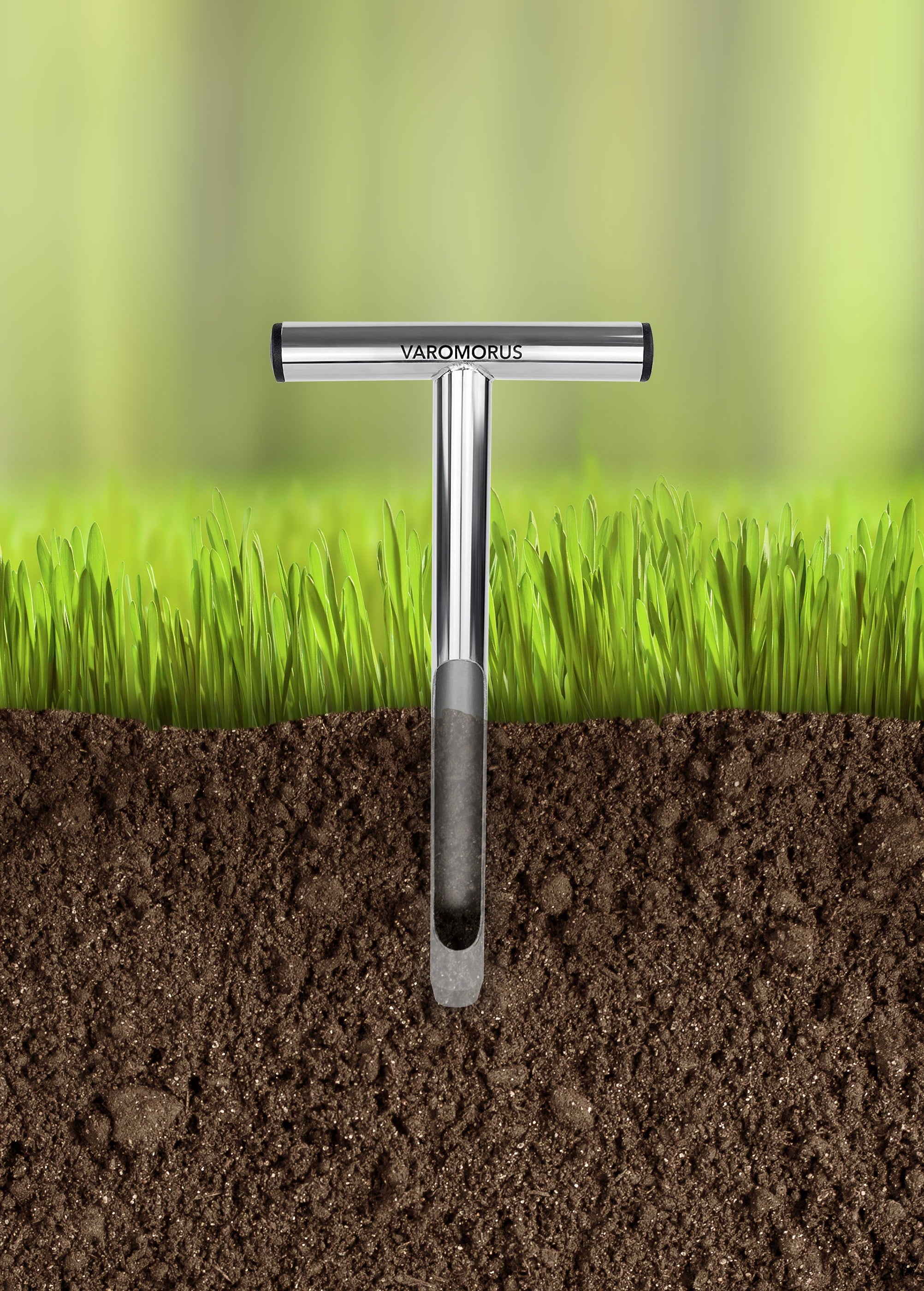 Varomorus 12" Soil Sampler Probe Stainless Steel Tubular T-Style Handle - Image 5