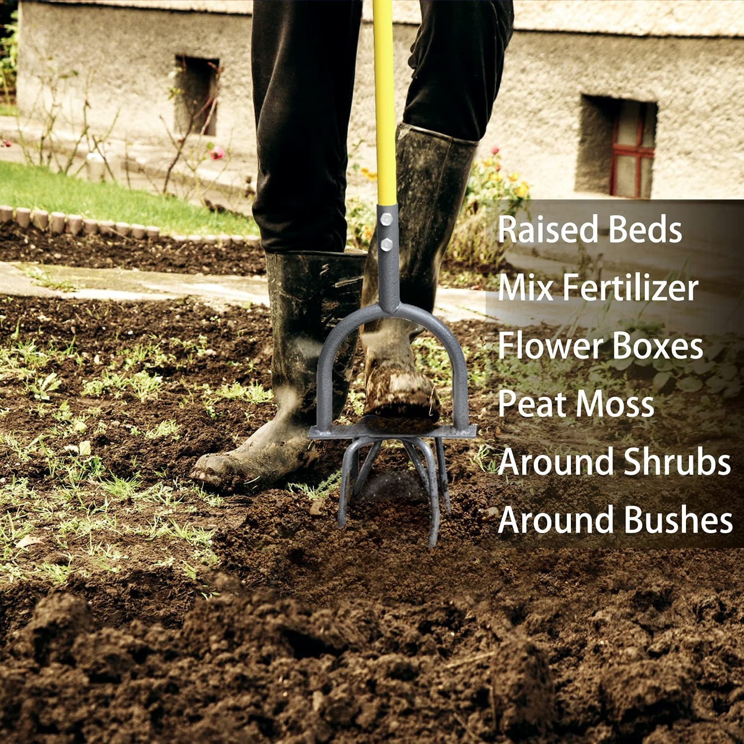 Hand Tiller Garden Claw, Manual Tiller for Flower Box and Raised Bed - Image 5