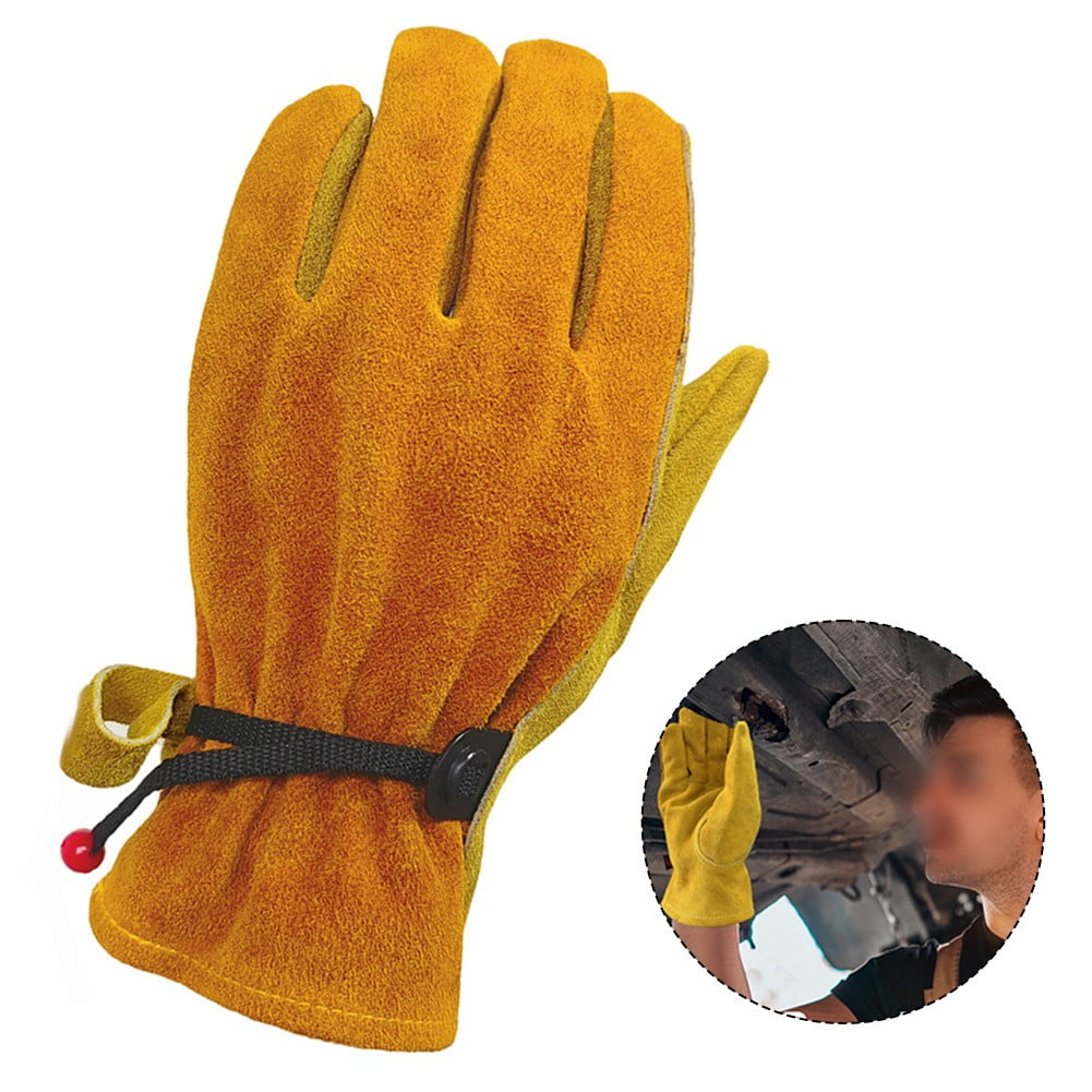 Garden Tools Gardening Tools Premium Leather Gardening Work Gloves - Thorn Proof Cowhide With Cotton Lining B3337 - Image 5