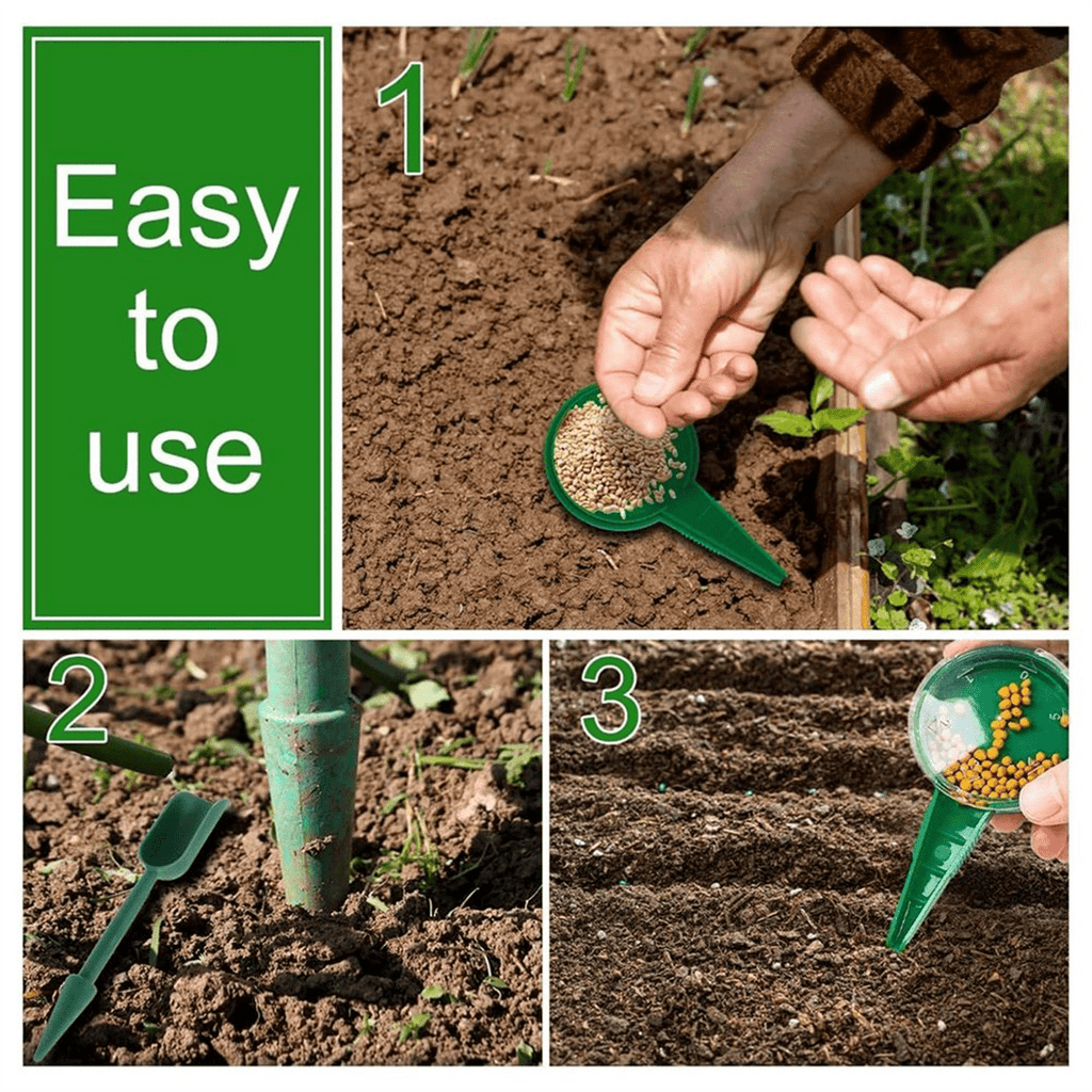 6Pcs Mini Sowing Seed Dispenser, Seed Planter Tool,Handheld Seed Planter,Seed Sower Tool,Hand Seed Spreader,Garden Seed - Image 4