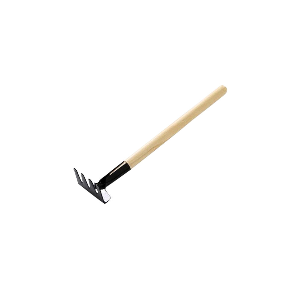 Garden Rake Heavy Duty 3-Piece Set with Hardwood Handles, Gardening Tool Set for Digging, Loosening Soil, Transplanting, and Weeding - Image 6