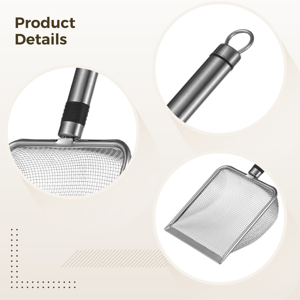 4 Pcs Stainless Steel Garden Sieve Set, Soil Sifting, Sand Screening, 2.0mm, 2.8mm, 3.8mm, 5.0mm Mesh Sizes, Quality ... - Image 3
