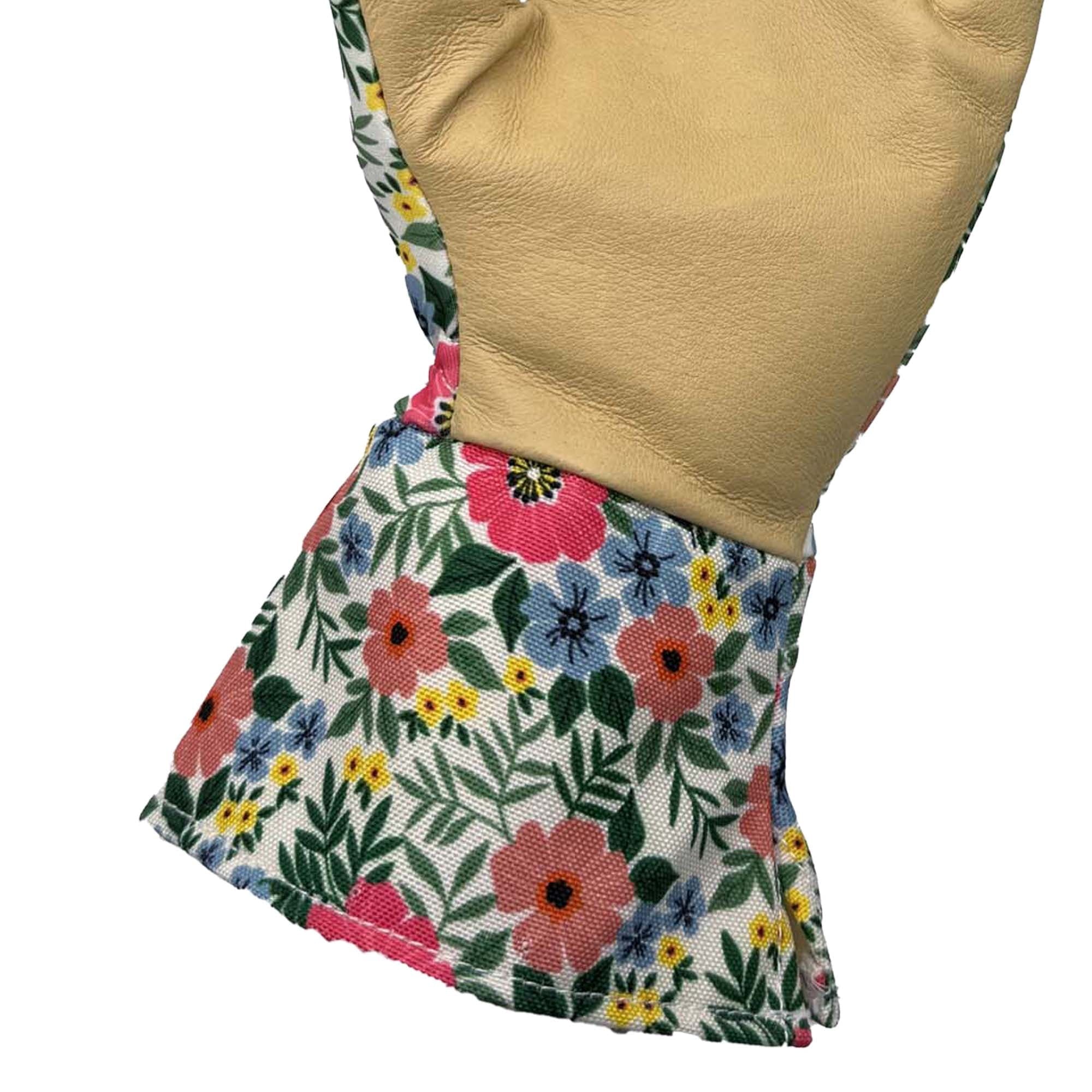 Womens Leather Pruner Gardening Gloves, Size M - Image 5
