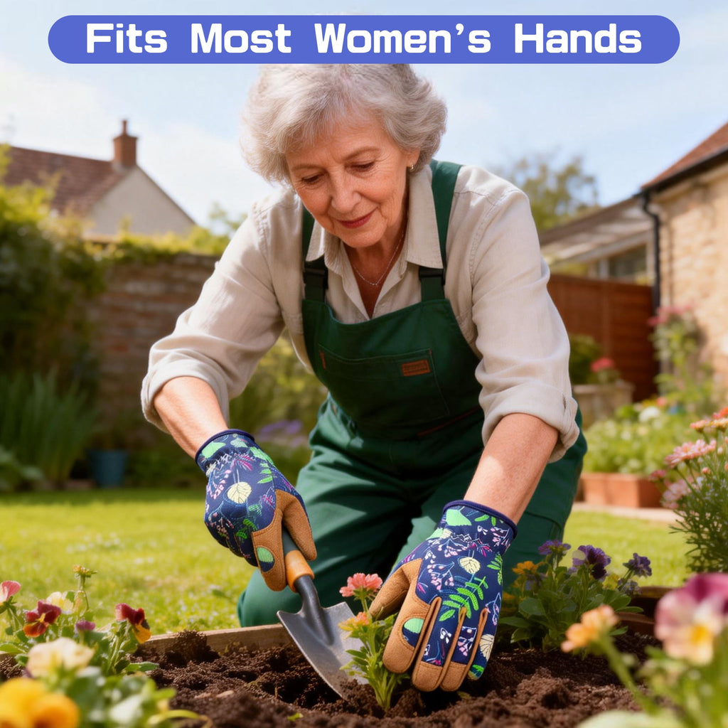 Womens Gardening Weeding Working Gloves, Leather Garden Glove for Women Thorn Proof No Stab for Digging, Planting,Pruning (Medium) - Image 5