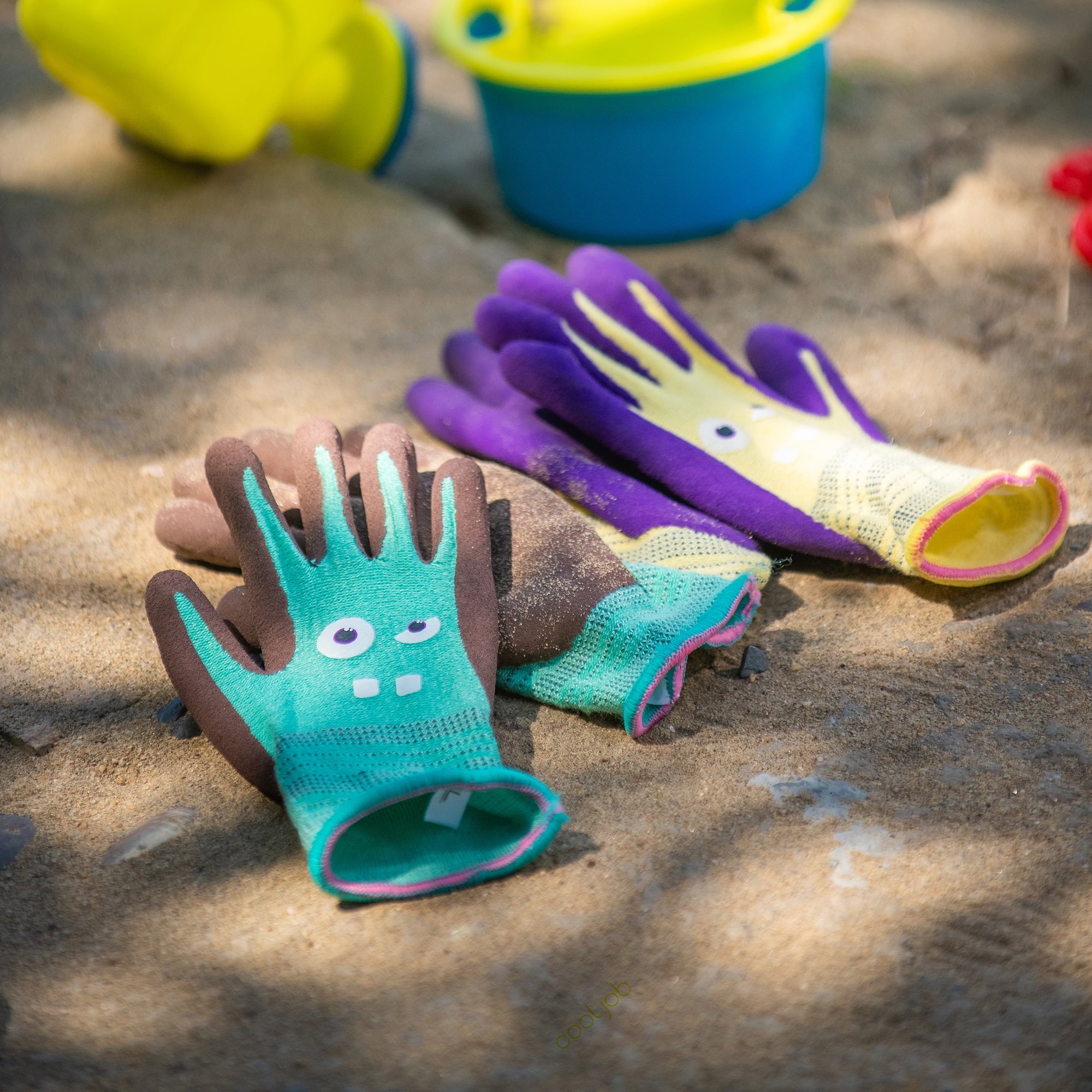 2 Pairs Modal Garden Work Gloves for Toddler Boys Girls Age 2-5 Years Old, Latex Rubber Coated Kids Gardening Gloves ... - Image 6