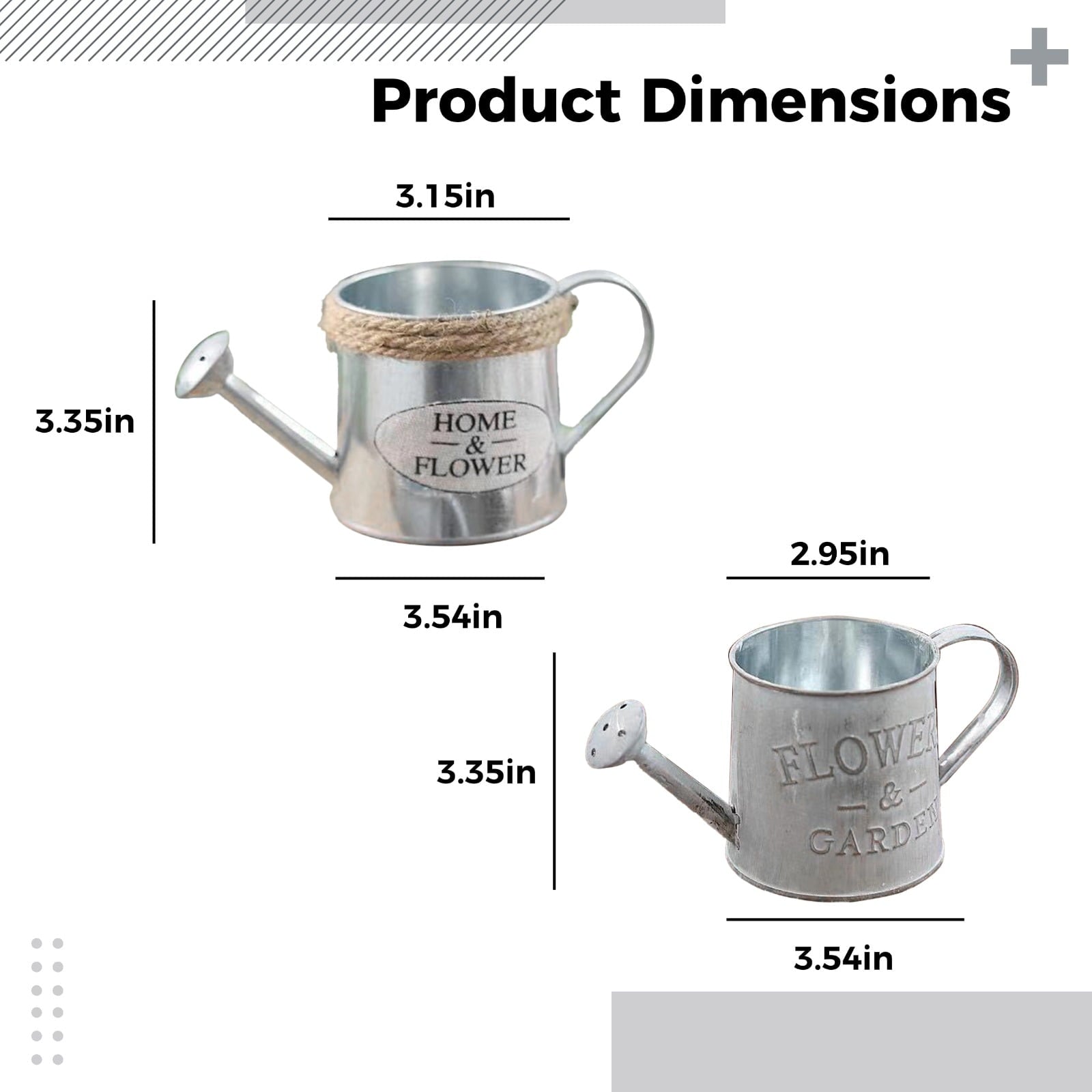 Vintage Distressed Metal Watering Can Decor Set, Farmhouse Decoration, Summer Decorations for Home Indoor, Small Iron Watering Can Prop, Uni - Image 4