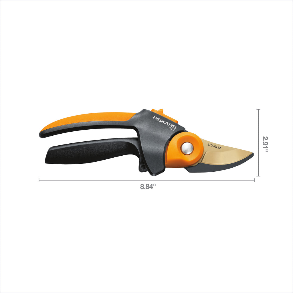 11.5" Titanium Softgrip Bypass Pruner, 3/4" Cut Capacity Black and Orange - Image 5