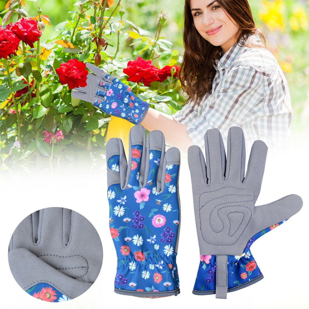 LKWLPD Gardening Gloves Women Men Leather Garden Gloves Thorn Proof Outdoor Protective Working Gloves with Grip for Weeding, One Size Fits M - Image 3
