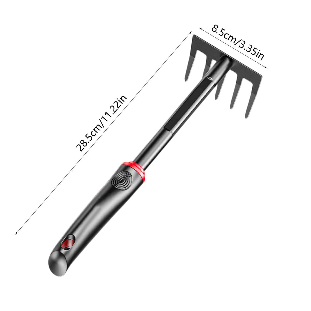 Garden Hand Rake Tool, Heavy Duty Stainless Steel 5 Tines Sand Rake with Ergonomic Handle, Rust Resistant Loosening S... - Image 3