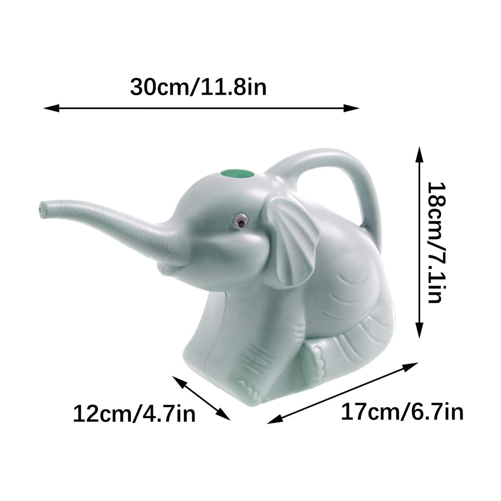 Elephant Watering Can for Outdoor Plants Garden Flowers Plants with Sprinkler Smooth Kids Watering Can for Indoor & O... - Image 3