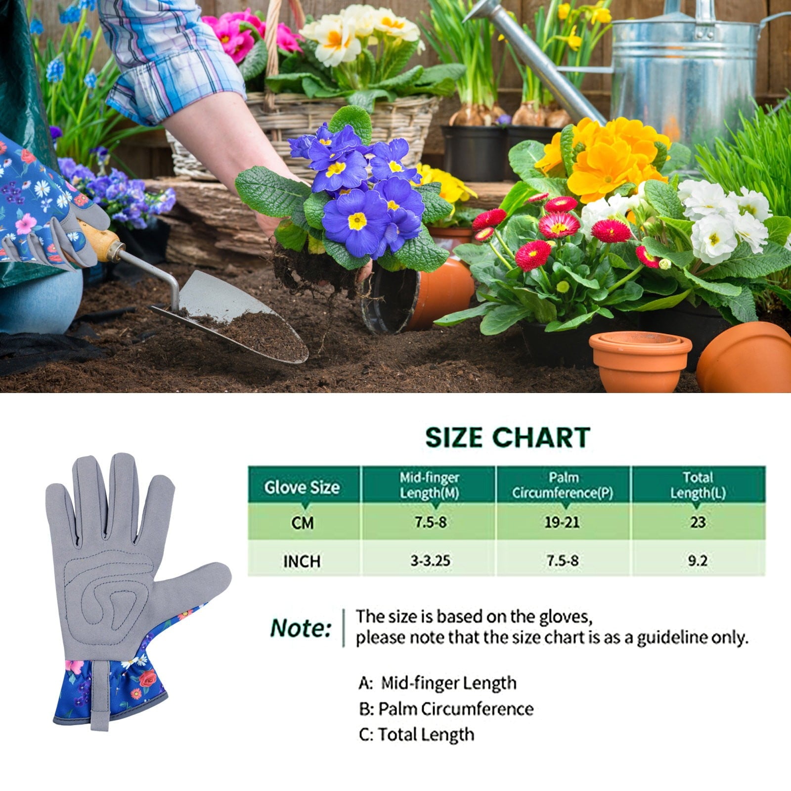 LKWLPD Gardening Gloves Women Men Leather Garden Gloves Thorn Proof Outdoor Protective Working Gloves with Grip for Weeding, One Size Fits M - Image 6