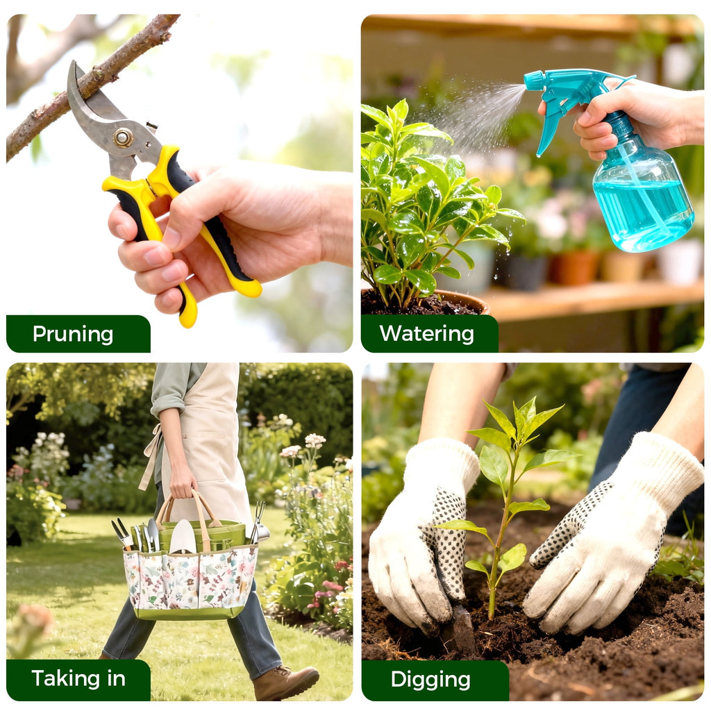 9-Piece Gardening Tools Set with Heavy Duty Rust-Proof Stainless Steel and Organizer Ideal Garden Gift for Women & Me... - Image 4