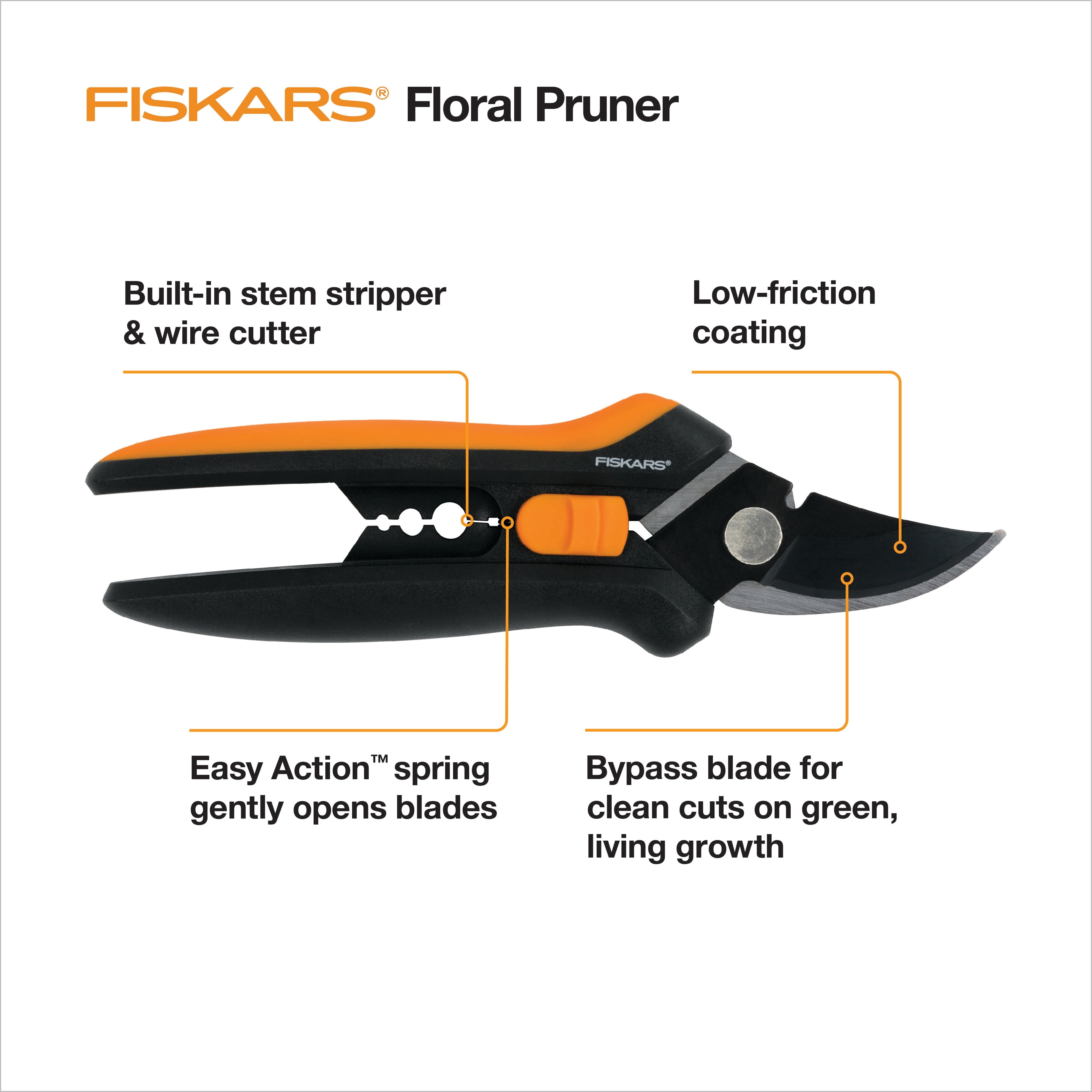 Pruning Shears, Black/Orange, 1/2" Cut - Image 5