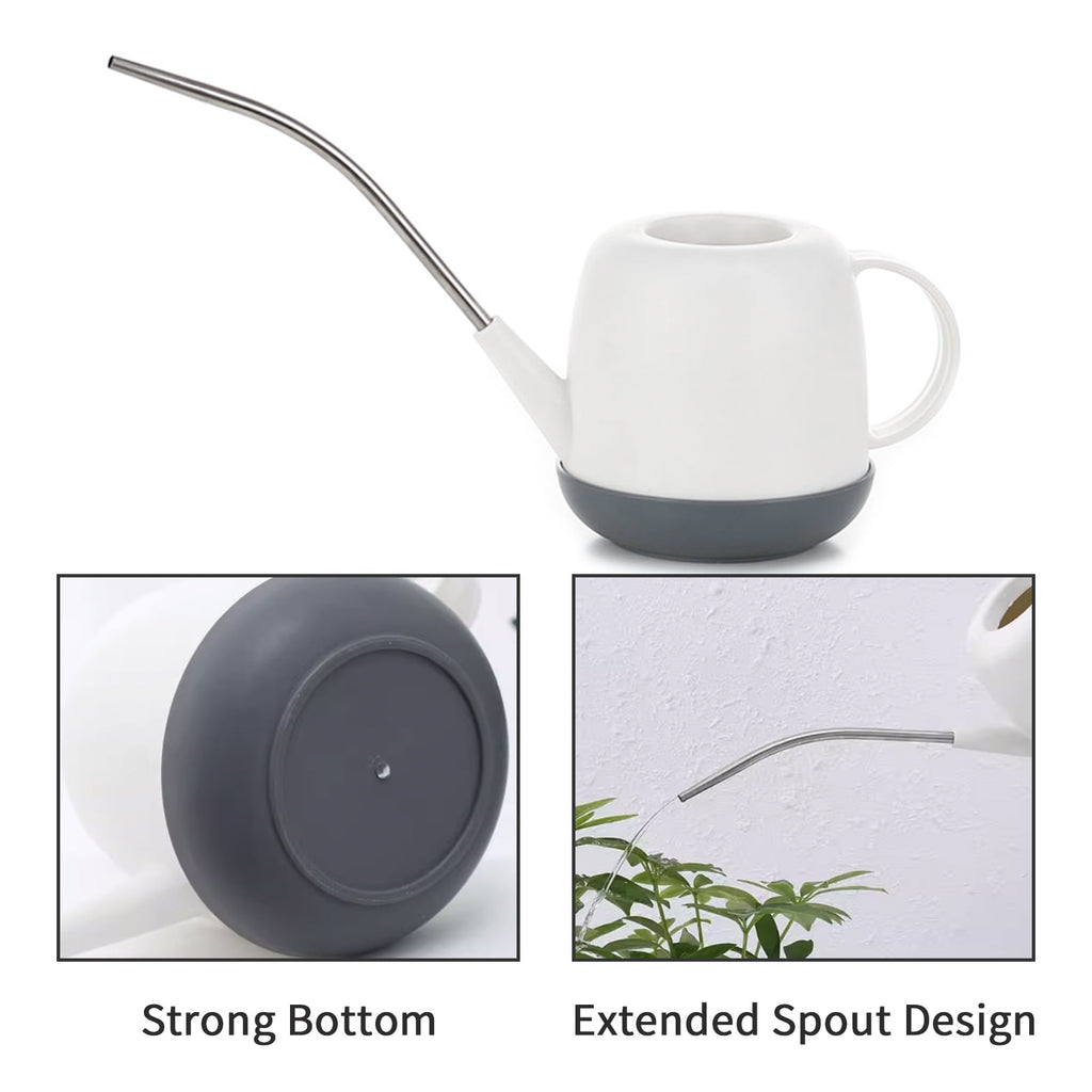 Ogetok Long Mouth Watering Can 1L Capacity with Extended Metal Spout for Precise Plant Watering Comfortable Handle and Strong Bottom Ideal f - Image 3