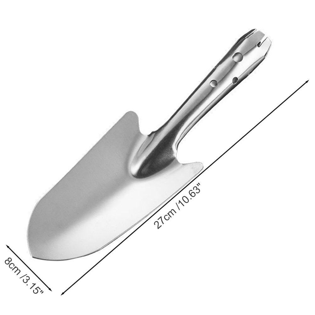 11" Garden Hand Trowel, Heavy Duty Polished Stainless Steel Garden Shovels with Wood Handle, Small Gardening Hand Too... - Image 2