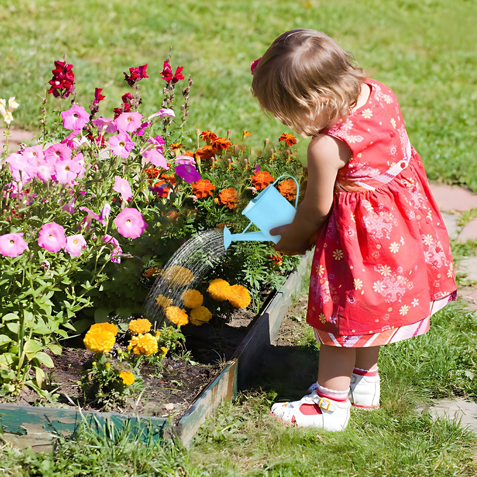 LHNFT Watering Can for Kids - Play Time or Practical Use - Childs Metal Watering Can - Small Water Can for Boys and Girls, Summer Perfect Gi - Image 5