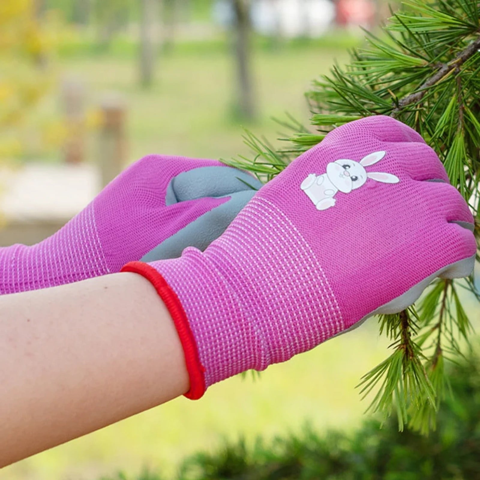 Clearance Gloves In A Bottle 3 Pairs Kids Gardening Gloves Kids Rubber Coated Garden Work Gloves Blue And Yellow - Image 3