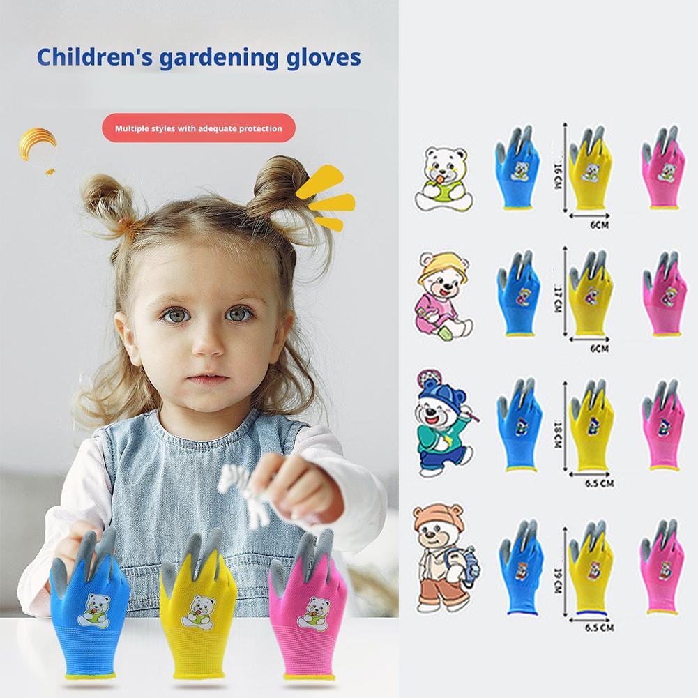Kids Gardening Gloves For Age 2-12, Toddler Latex Coated Garden Gloves, Kids For Children, Outdoor Work Gir Boys Glov... - Image 2