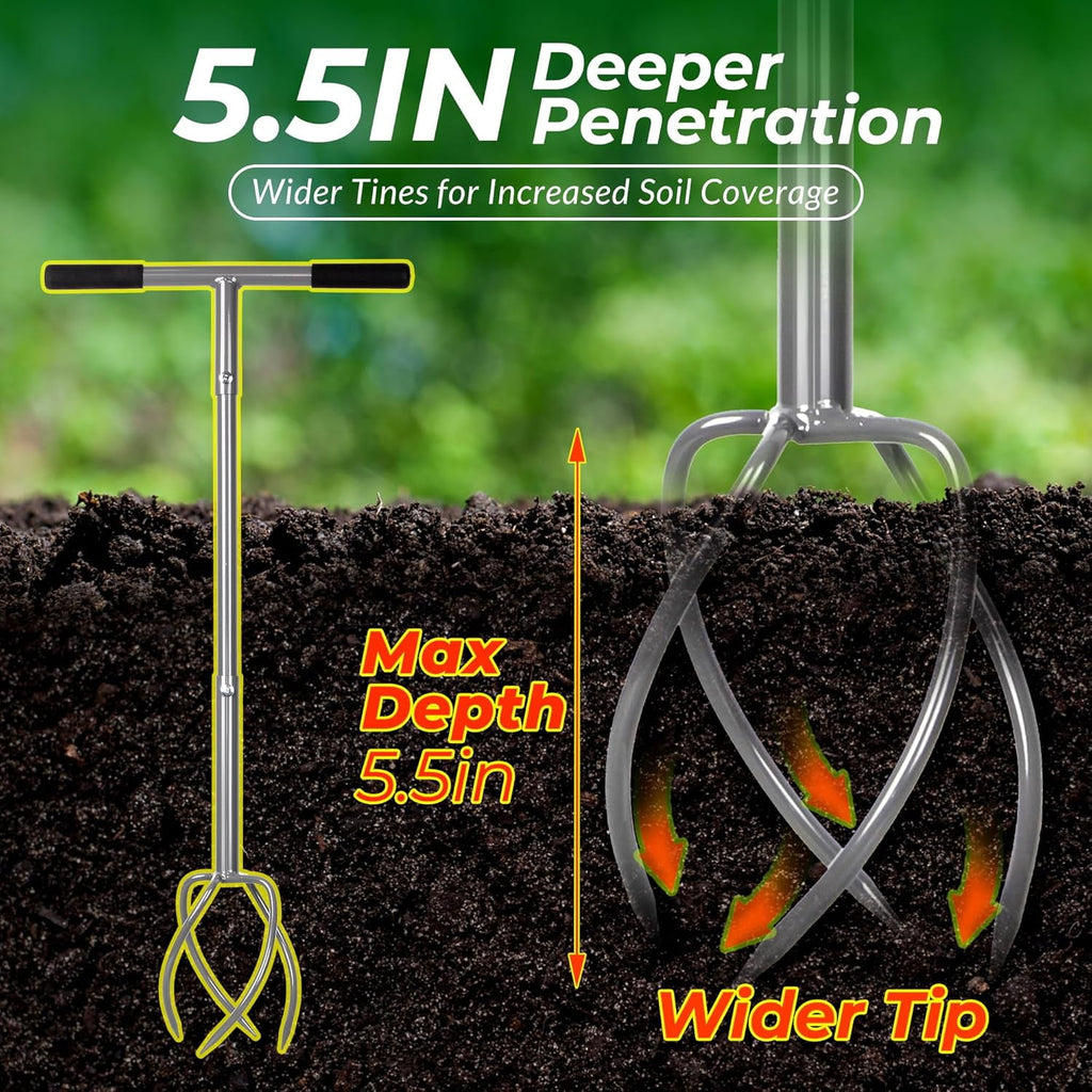 Twist Tiller for Garden, Claw Cultivator Tool - Image 3