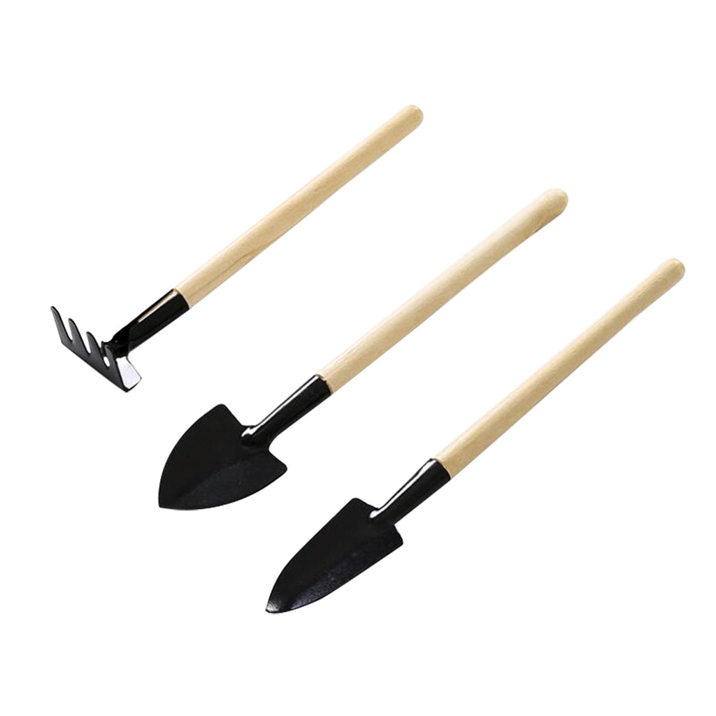 2 Packs Heavy Duty Aluminum Gardening Tool Set with Shovel Rake Spade for Planting Weeding Cultivating - 3 Piece Kit