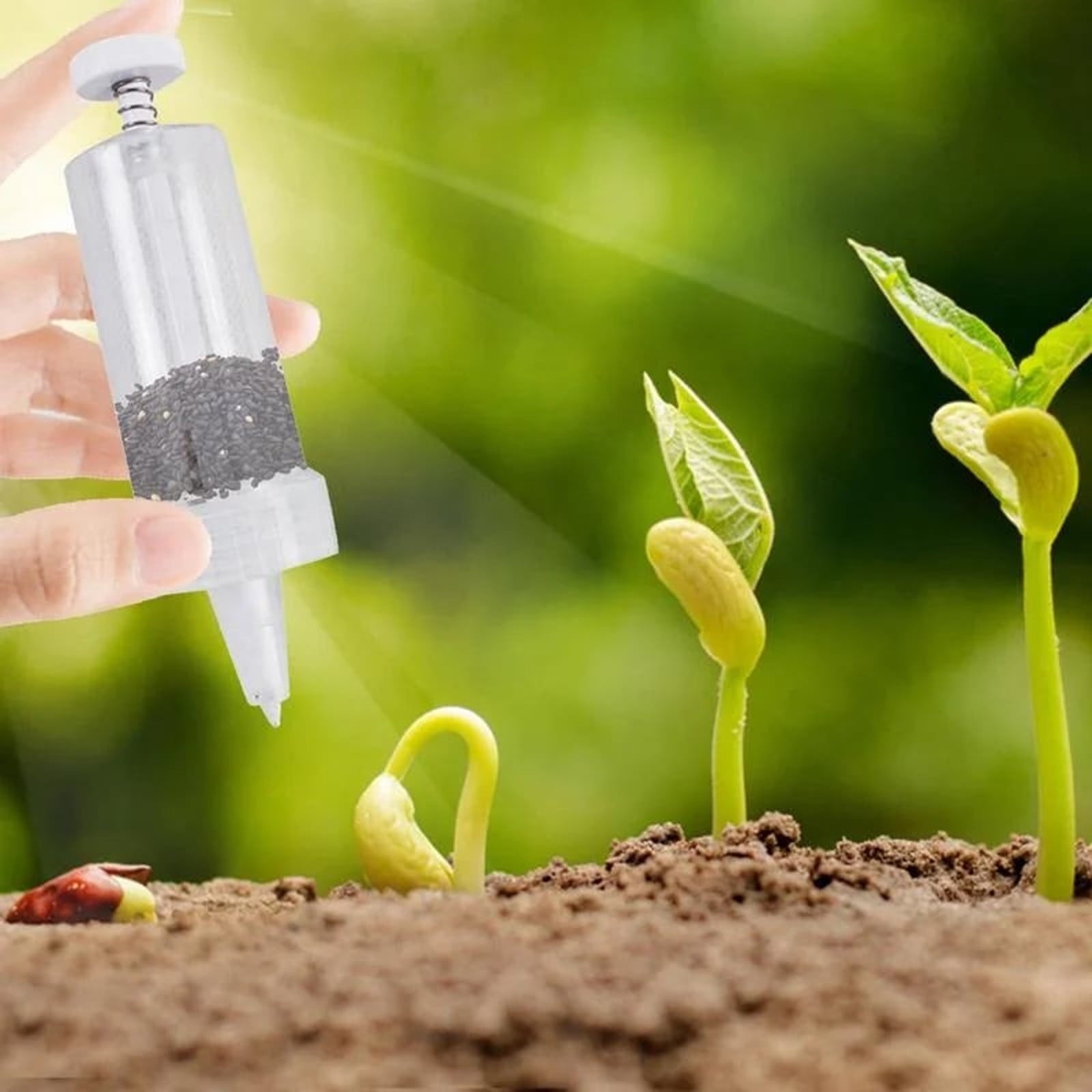2 Packs Mini Seeder Dispenser Garden Planter Tool for Planting Seeds Efficient Sowing Germination Lightweight Portable Gardening Supplies fo
