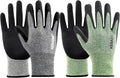 2 Pairs Breathable Gardening Gloves for Men, Latex Coated Garden Gloves, Eco-Friendly, Lightweight, Recycled PET Mate...