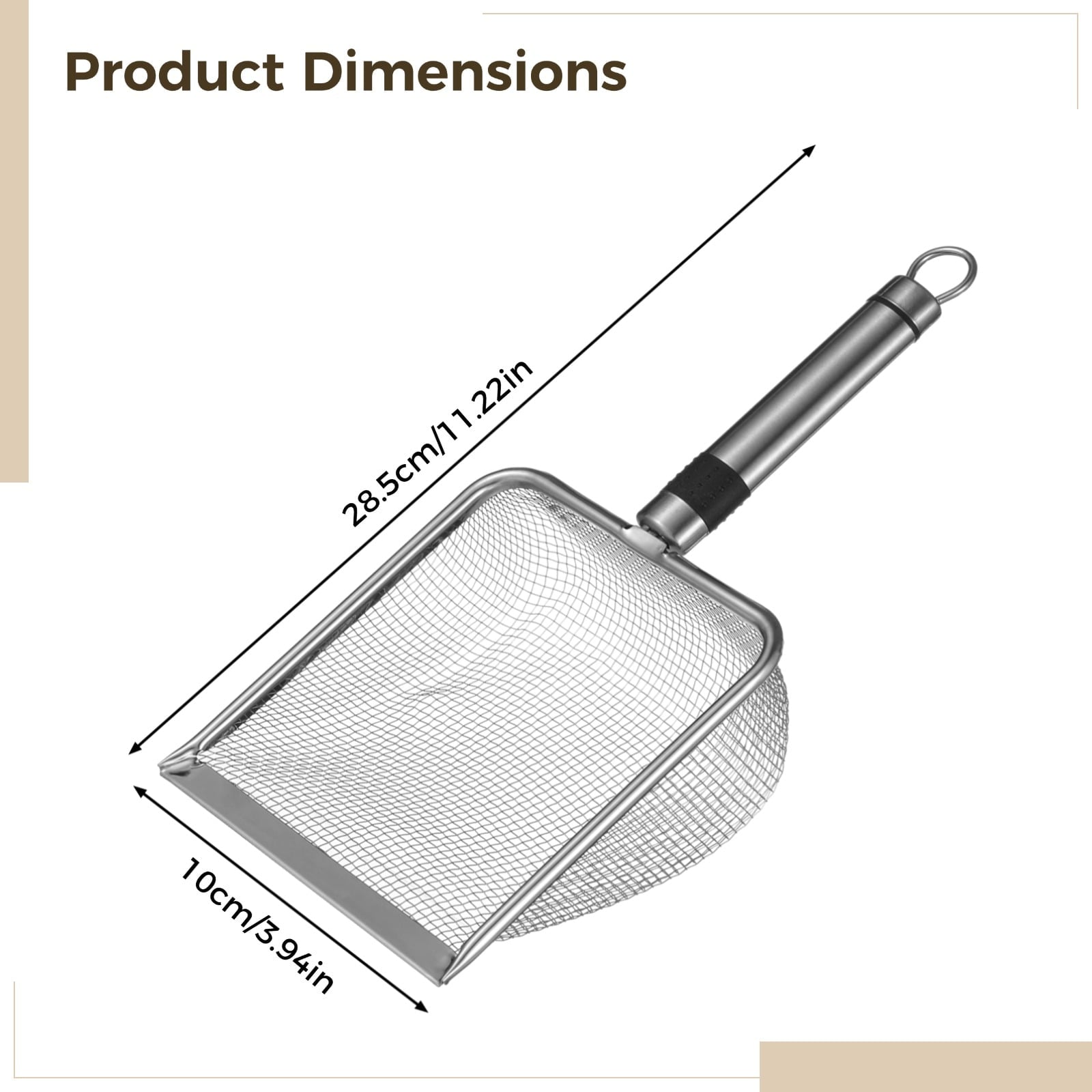 4 Pcs Stainless Steel Garden Sieve Set, Soil Sifting, Sand Screening, 2.0mm, 2.8mm, 3.8mm, 5.0mm Mesh Sizes, Quality ... - Image 4