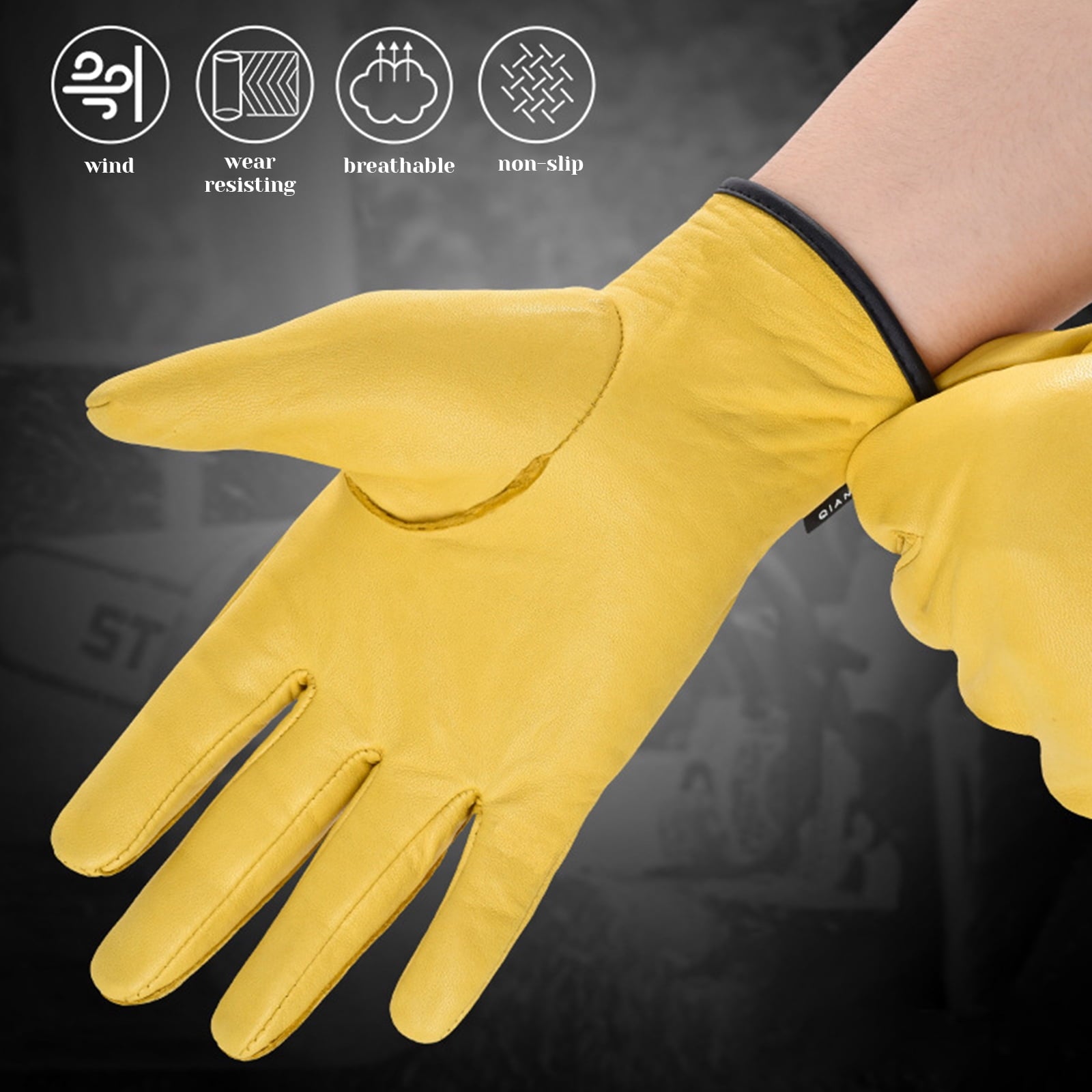 Leather Gardening Gloves for Women & Men Thorn Resistant Heavy Duty Gardening Gloves for Men Breathable Garden Gloves - Image 3