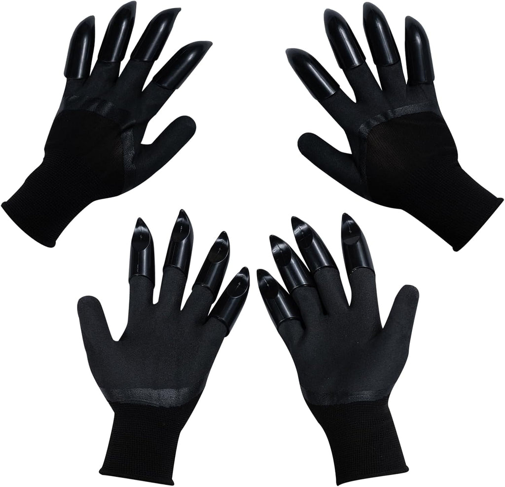 Garden Gloves With Claws 2 Pairs for Digging Weed Pulling Garden Finger Claws Gloves Outdoor Protective Work Gloves - Image 4