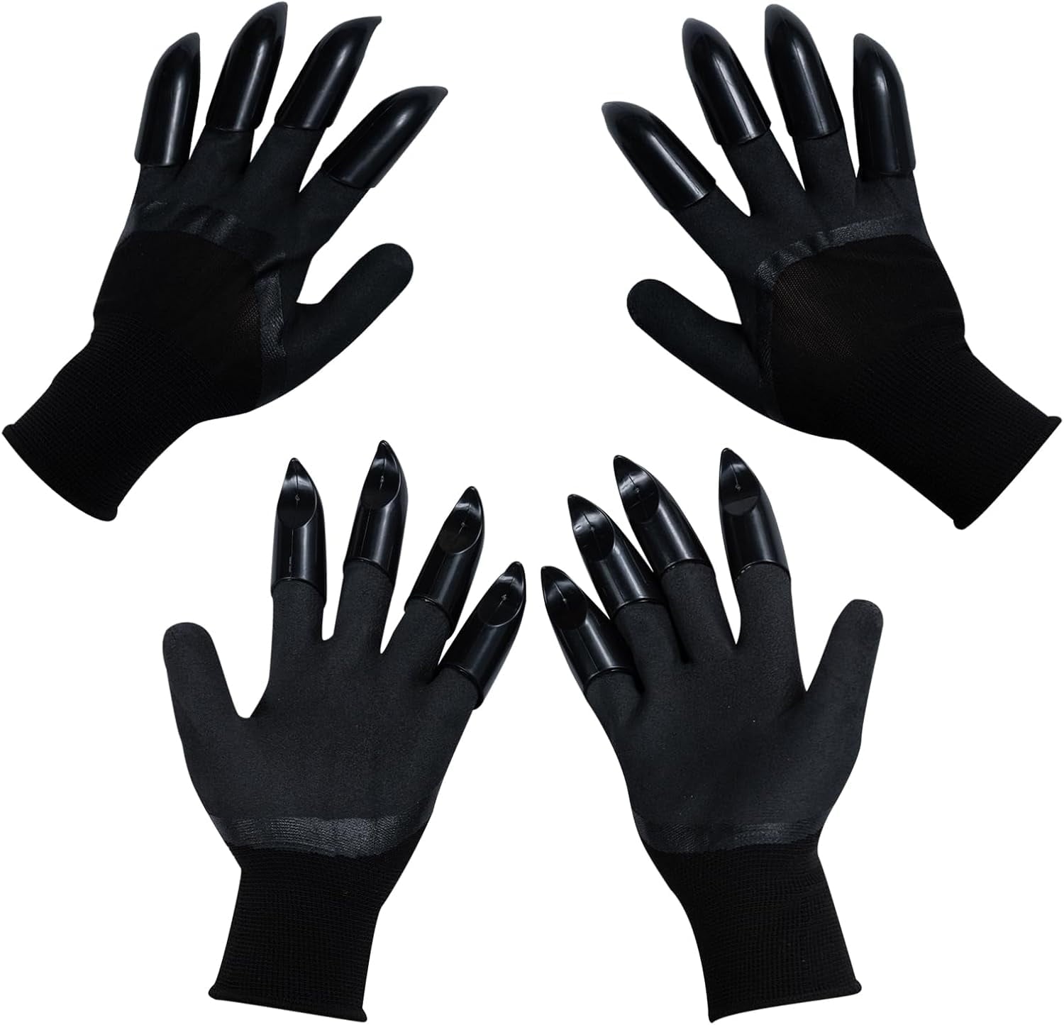 Garden Gloves With Claws 2 Pairs for Digging Weed Pulling Garden Finger Claws Gloves Outdoor Protective Work Gloves - Image 4