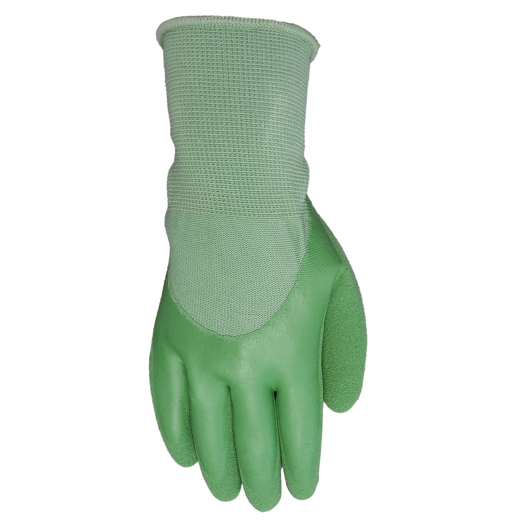 Ladies Double Dipped Latex Glove, Small, Green - Image 2