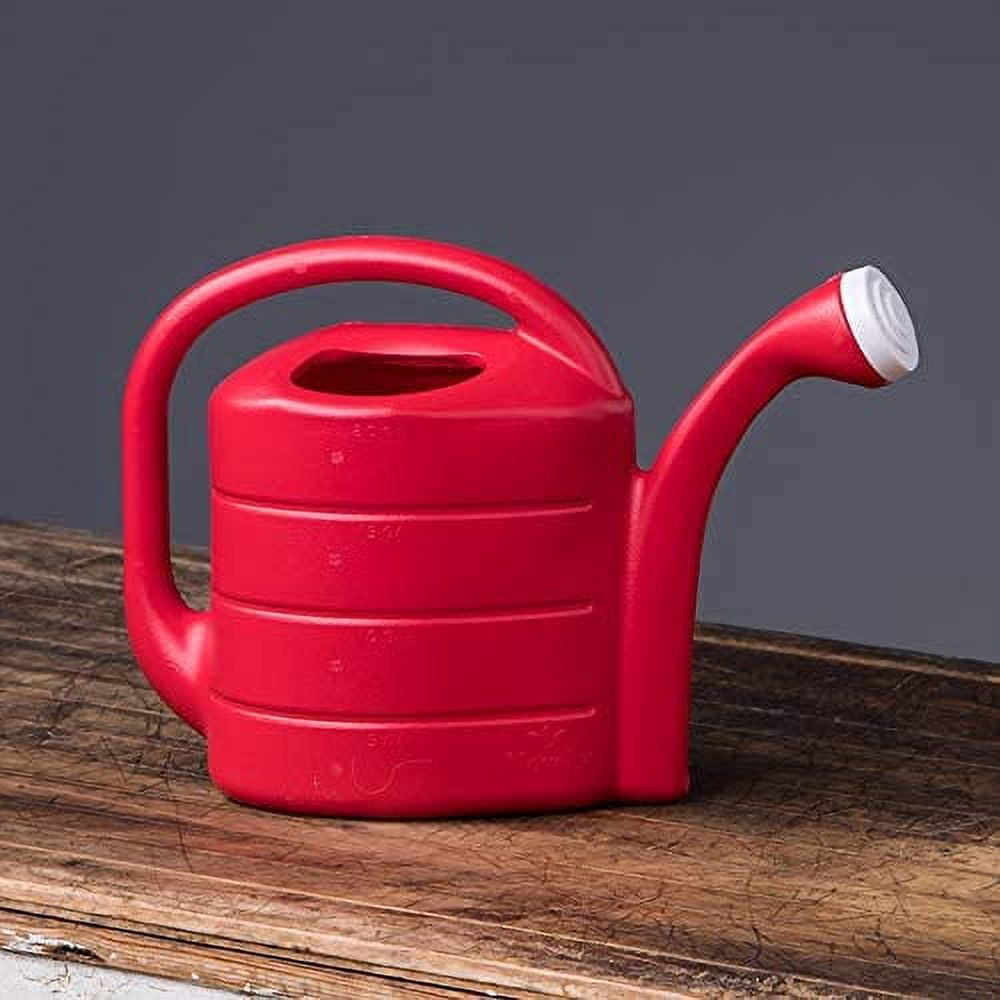 Vessel 2 Gallon Red Durable Plastic Garden Watering Can - Image 4