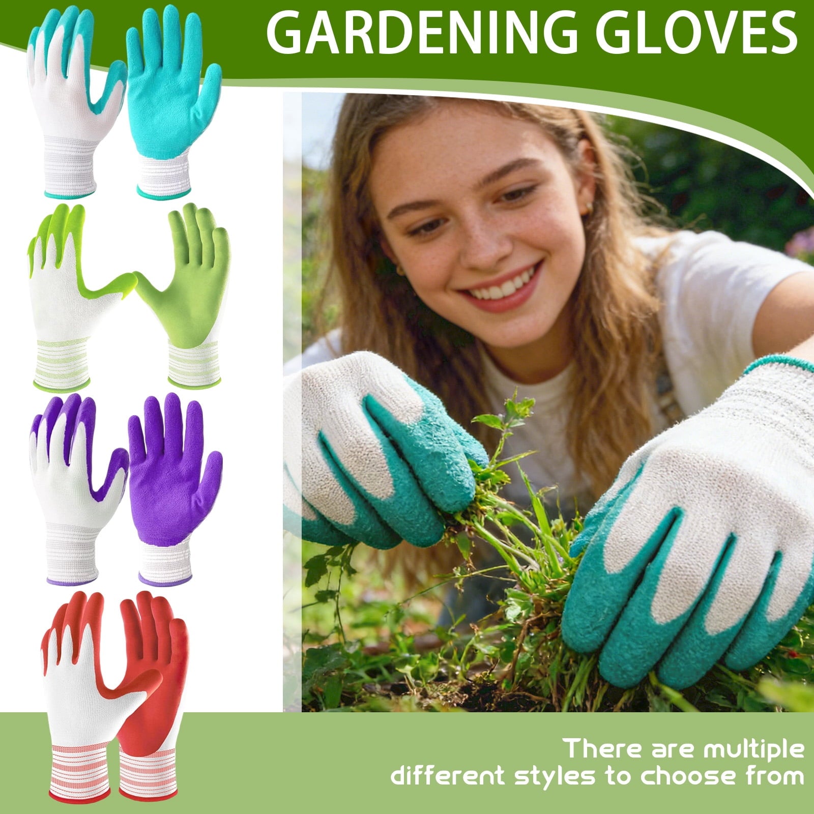 Gardening Gloves for Women Ladies, Breathable Rubber Coated for Yard Garden Work, Outdoor Indoor Protective Gloves with Non-Slip Grip, Mediu - Image 6