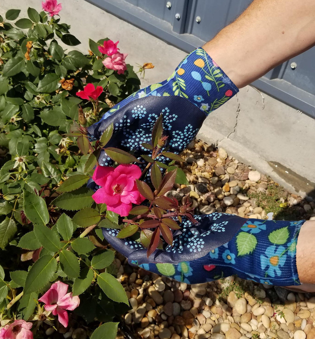 Ladies, 6 Pack of Max Grip Garden Gripping Gloves, Floral Pattern, Size SM - Image 4