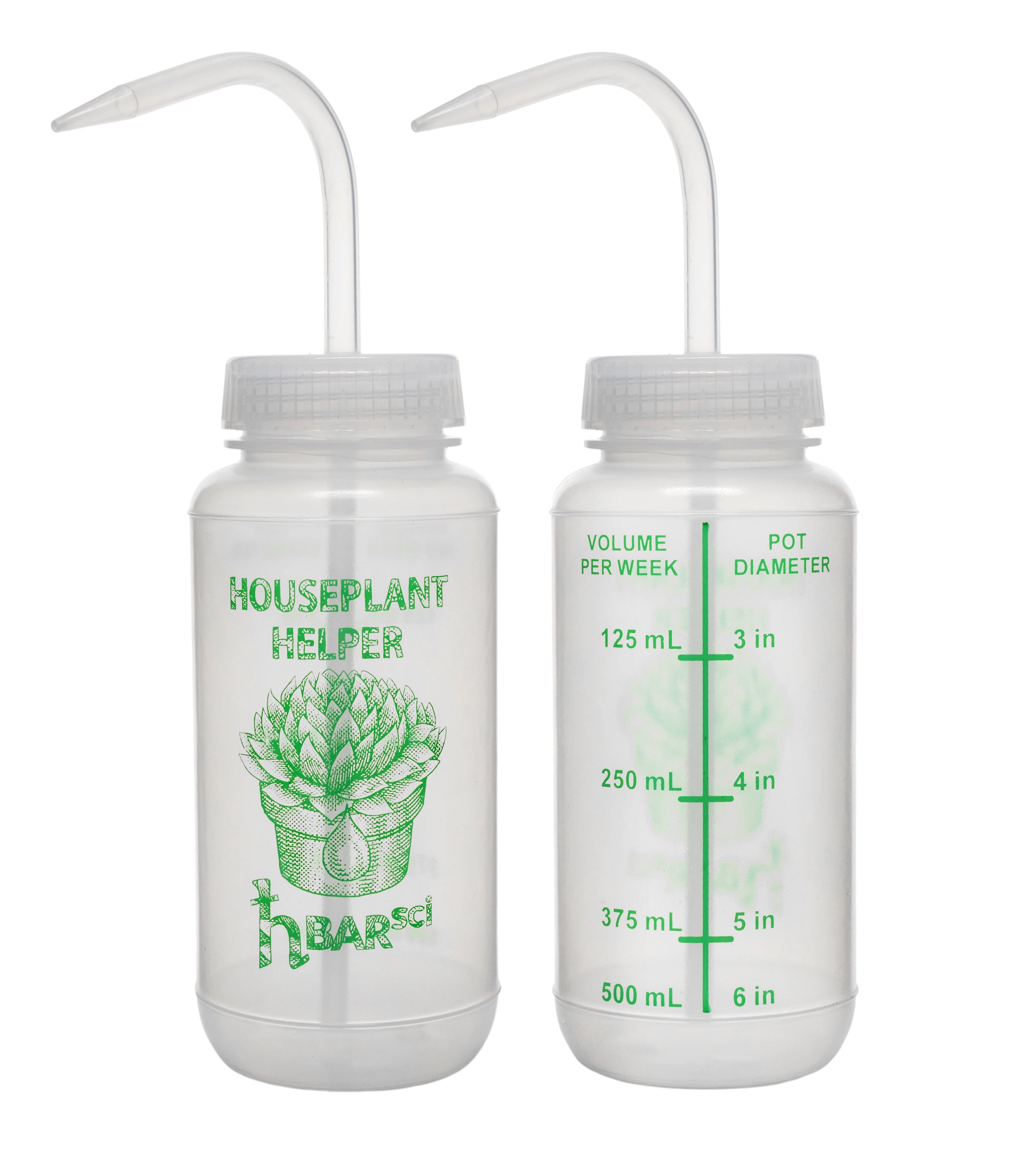 Houseplant Helper Plant Water Bottle, 16oz - Weekly Irrigation Scale Printed on Side - Plant Watering Devices, Succul...
