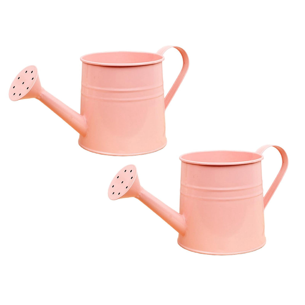 2Pcs Metal Watering Can For Outdoor Plants, Galvanized Steel Watering Can With Removable Spout, Perfect Home & Garden Décor Yellow 12*12*11C