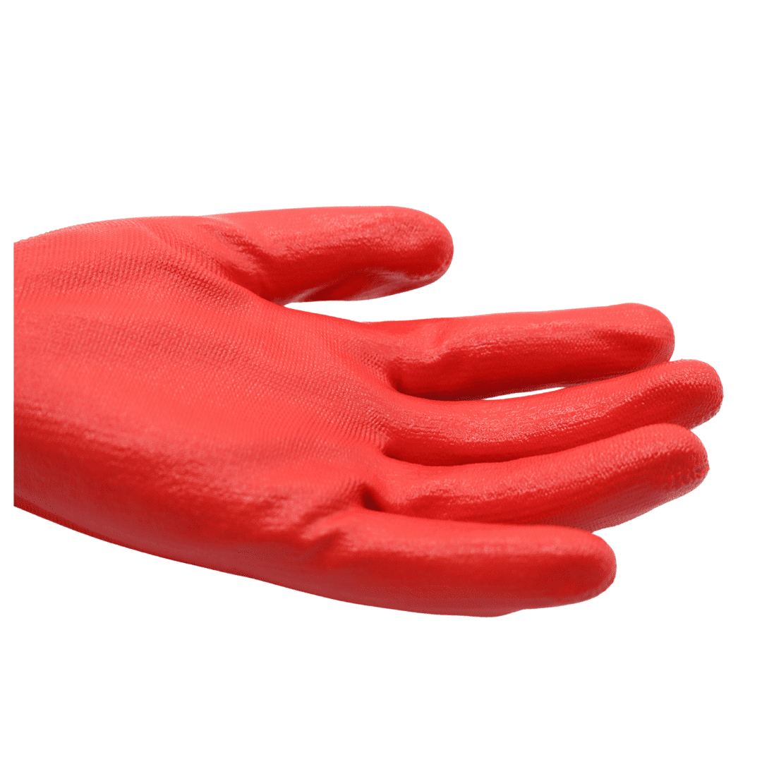 Red Steer A369 Lawn & Garden Gloves, Nitrile Palm, Breathable and Lightweight, Red, Size Small - Image 3