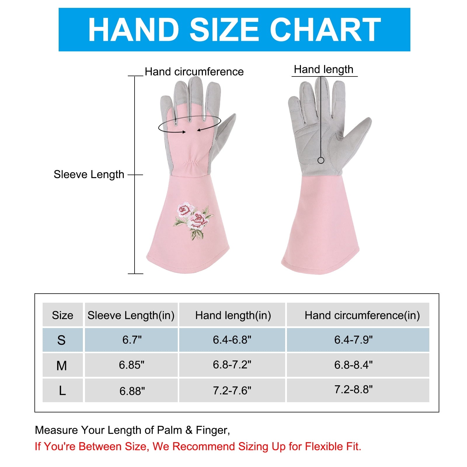 Women Gardening Gloves Thorn Proof, Small Extra Long Leather Garden Gloves Rose Pruning Gloves, Pink - Image 2