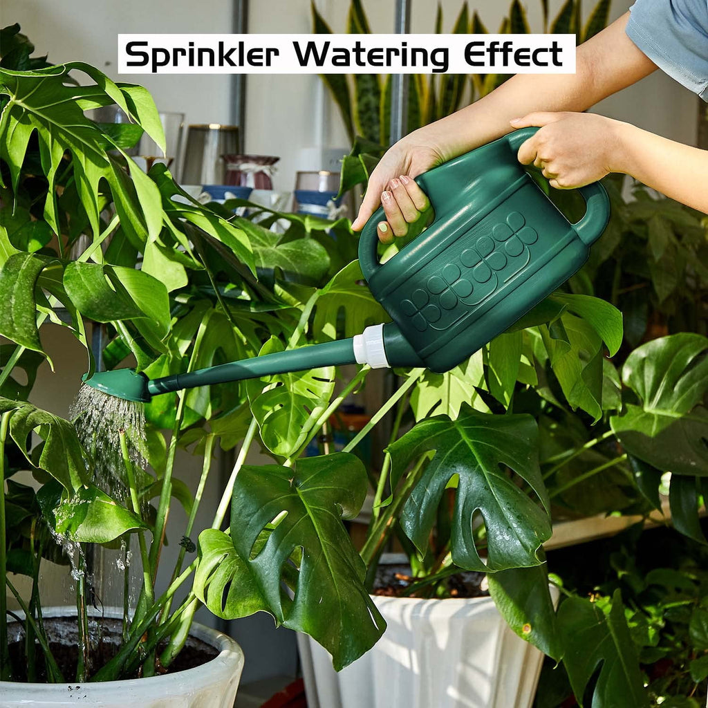 1 Gallon Plastic Watering Can for Indoor & Outdoor Plants with Long Spout and Removable Rotation Sprinkler Head, Dark... - Image 5