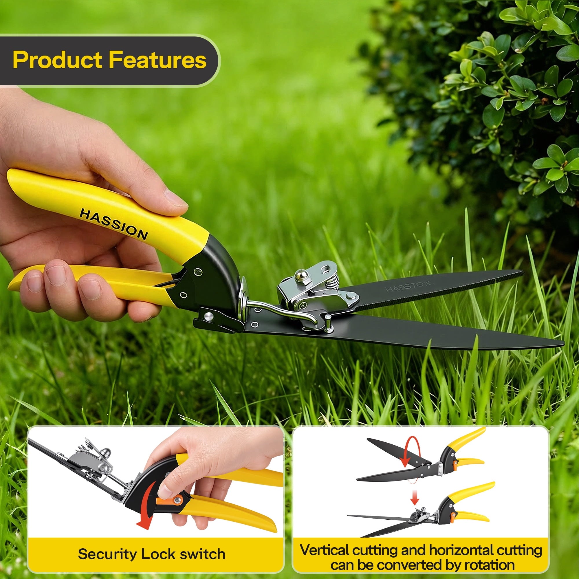 Edger Lawn Tool, Half Moon Lawn Edger, Saw-Tooth Garden Edger for Grass, Sidewalk, Garden, Yard - Image 2