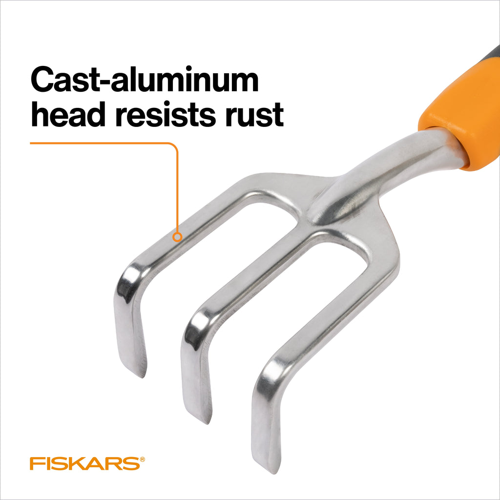 Fiskars Ergo Cultivator Garden Tool with Aluminum Head and Ergonomic Handle, 0.56 Pounds, Orange - Image 5