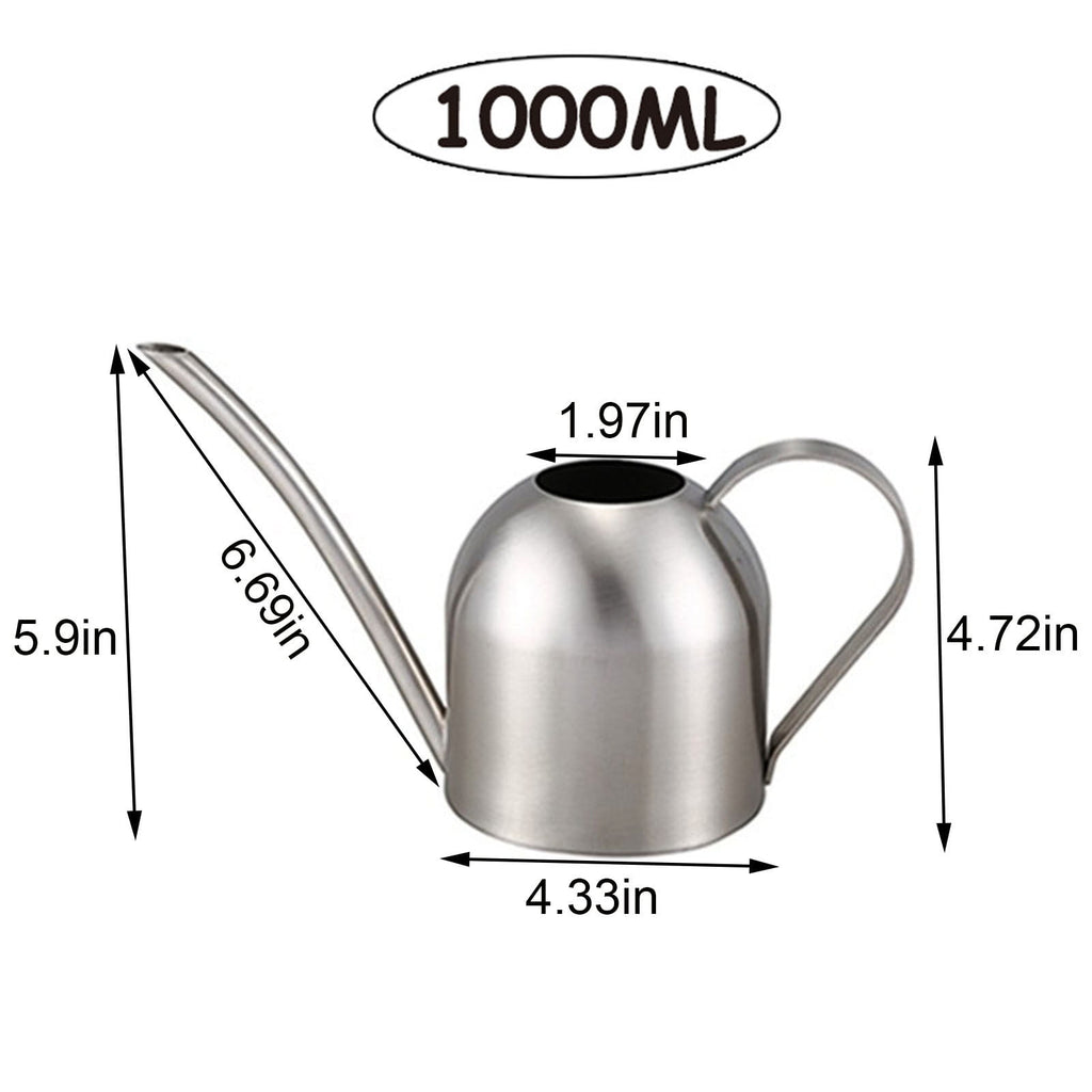 Self Watering Pot Stainless Steel Watering Can - Metal Watering Can With Long Spout To Spillage, Perfect Plant Watering Can For Outdoor And - Image 3