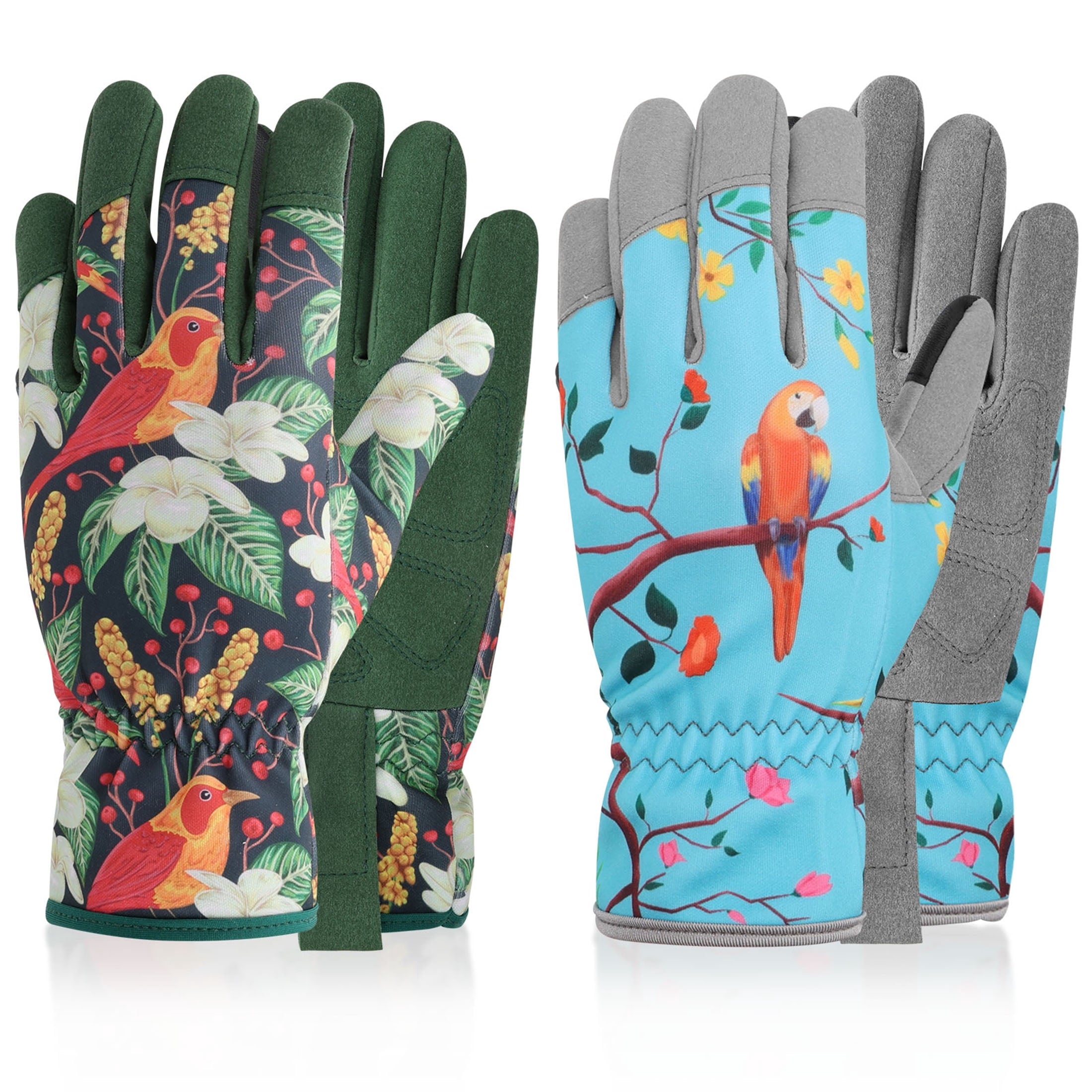 2pairs Gardening Gloves for Men Women, EEEkit Thorn-Proof Floral Garden Gloves with Grip for Rose Pruning, Cactus Handling
